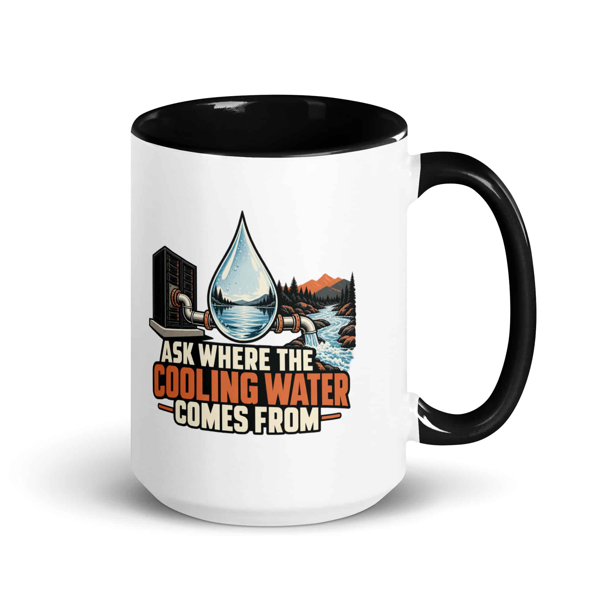 Color Inside Coffee Mug: Ask where the cooling water comes from
