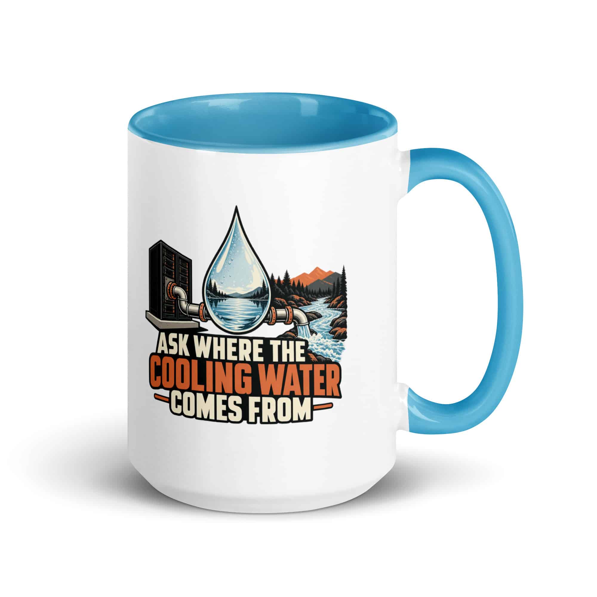 Color Inside Coffee Mug: Ask where the cooling water comes from