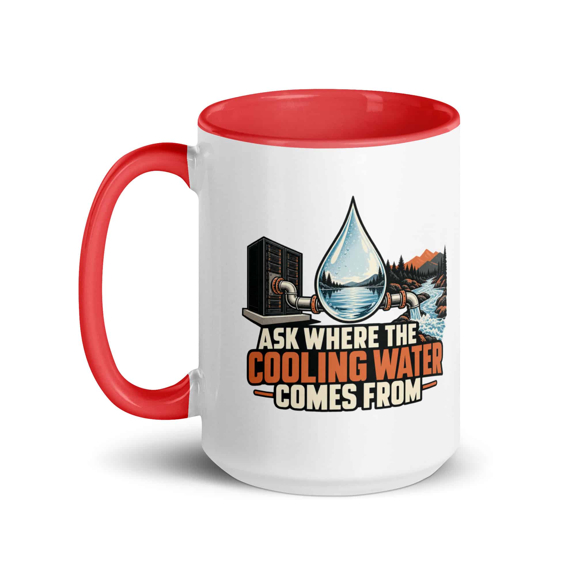 Color Inside Coffee Mug: Ask where the cooling water comes from