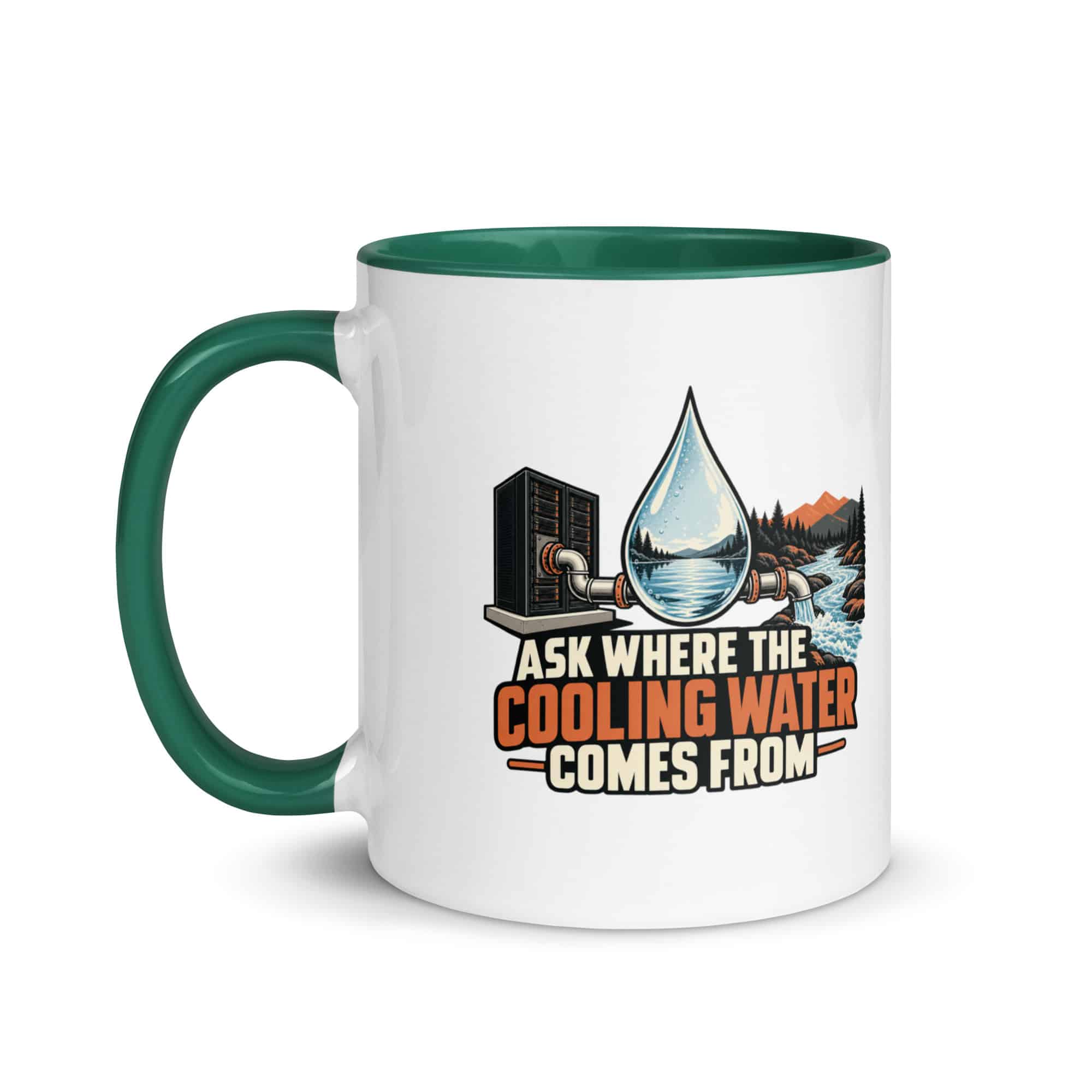 Color Inside Coffee Mug: Ask where the cooling water comes from