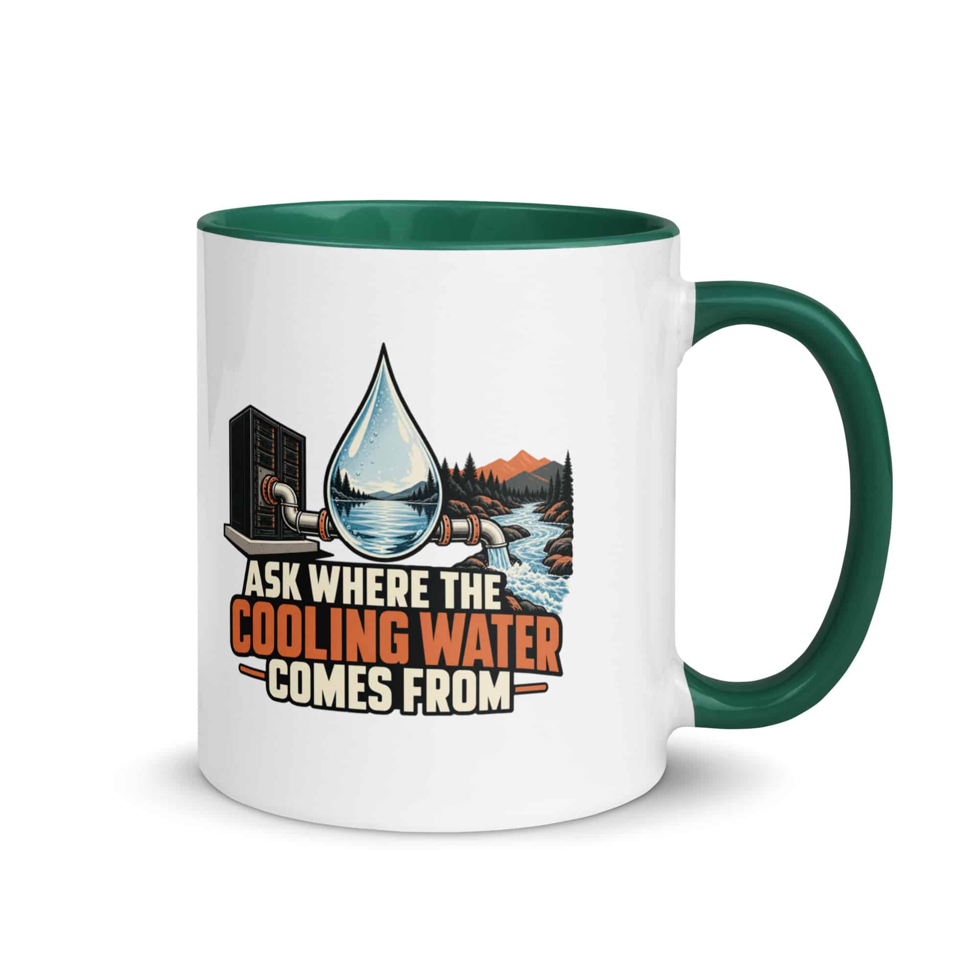 Color Inside Coffee Mug: Ask where the cooling water comes from