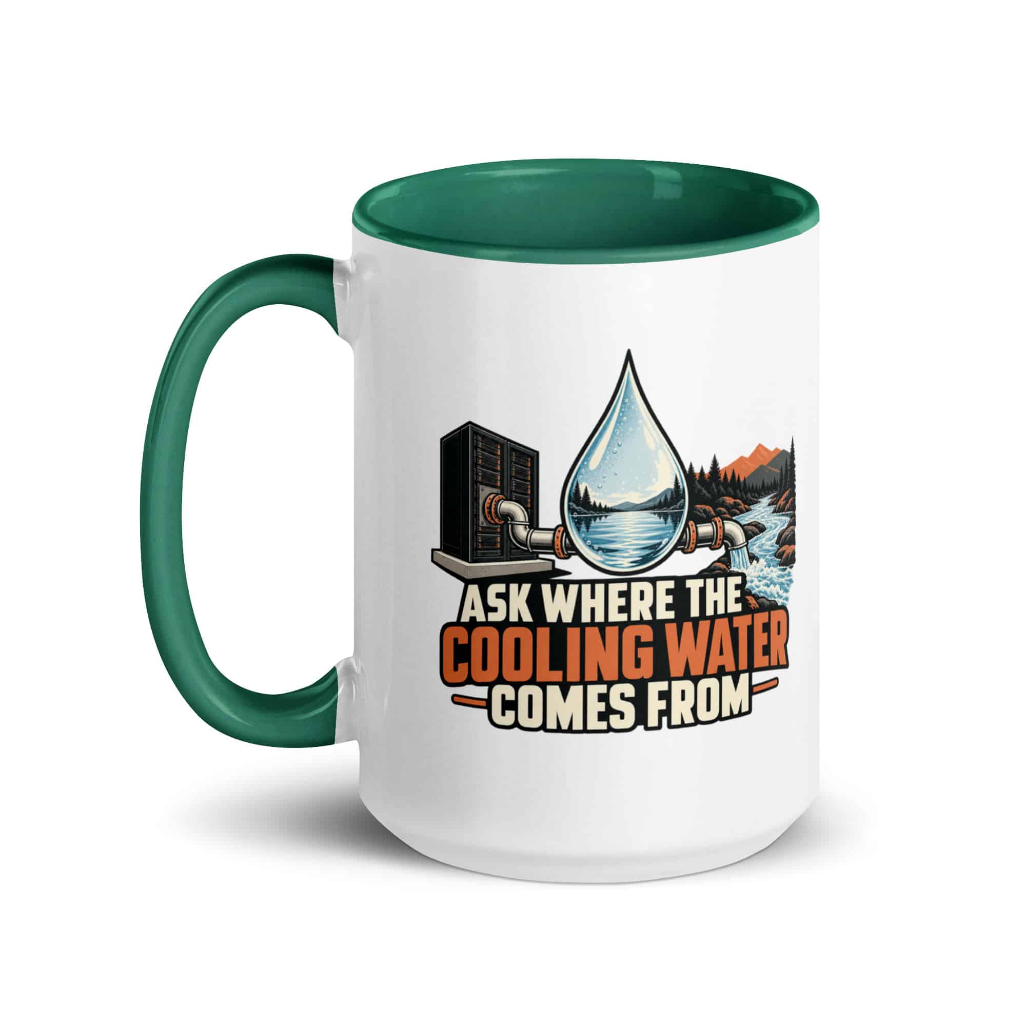 Color Inside Coffee Mug: Ask where the cooling water comes from