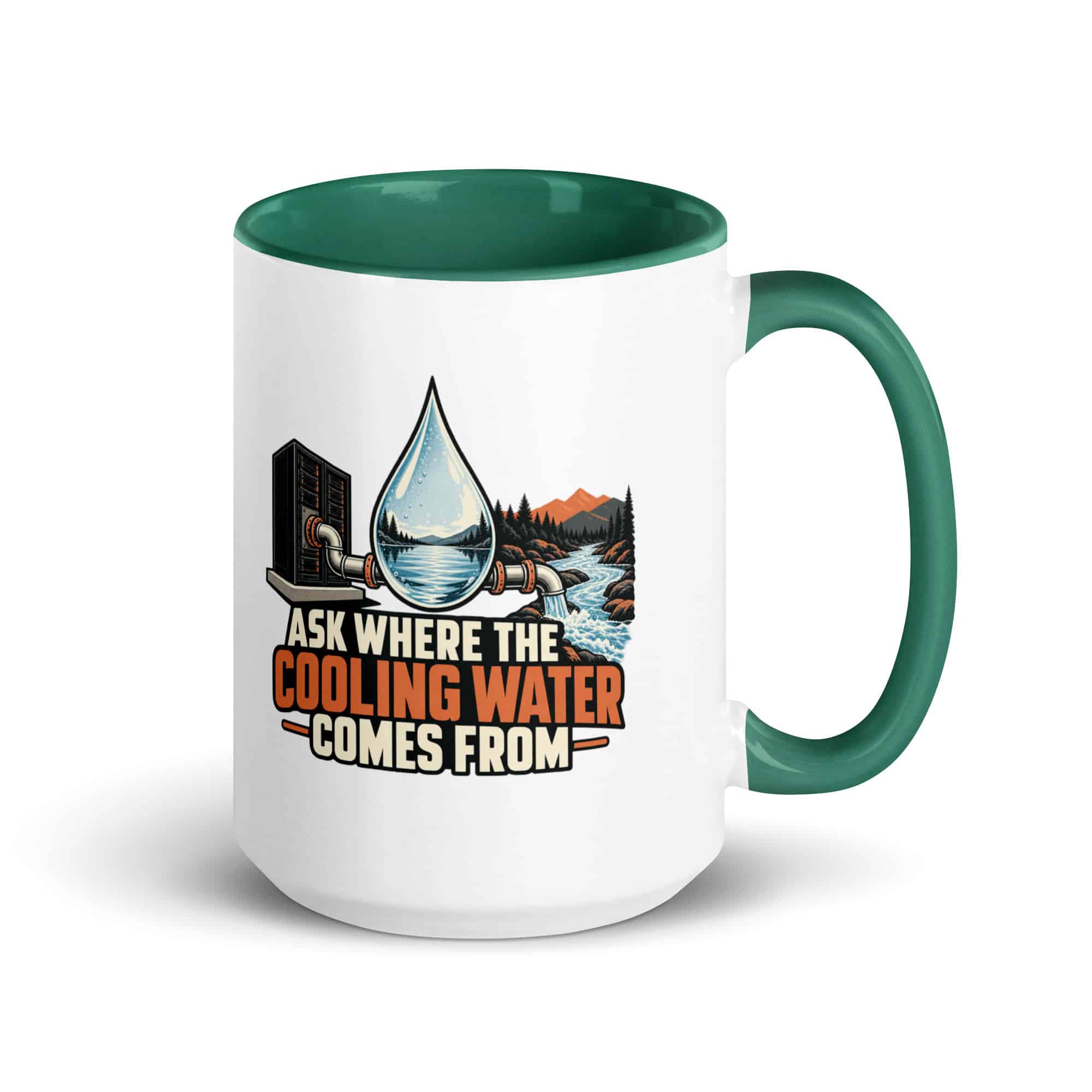 Color Inside Coffee Mug: Ask where the cooling water comes from
