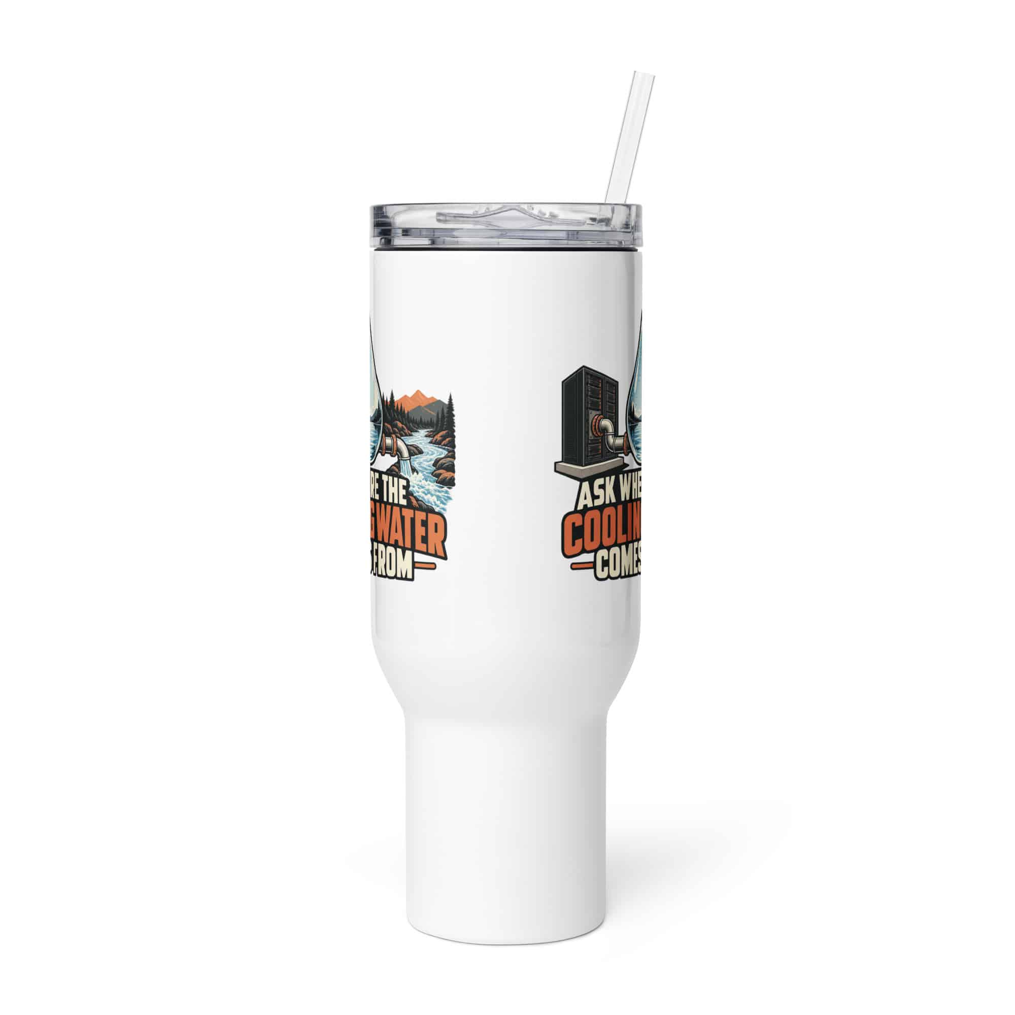 Travel Mug: Ask where the cooling water comes from