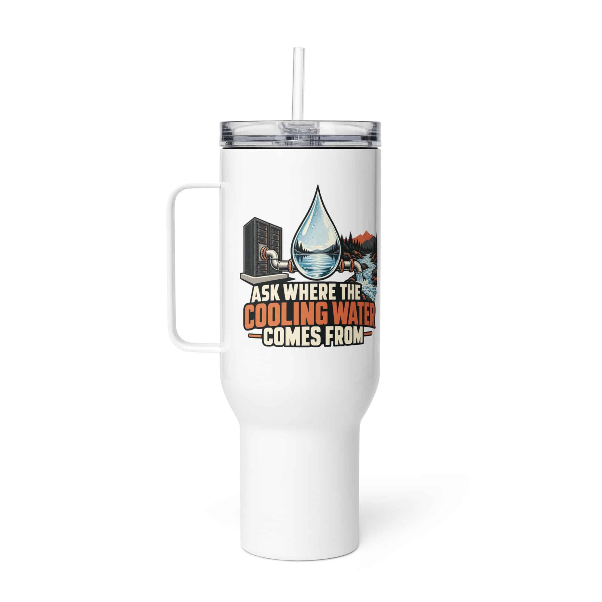 Travel Mug: Ask where the cooling water comes from