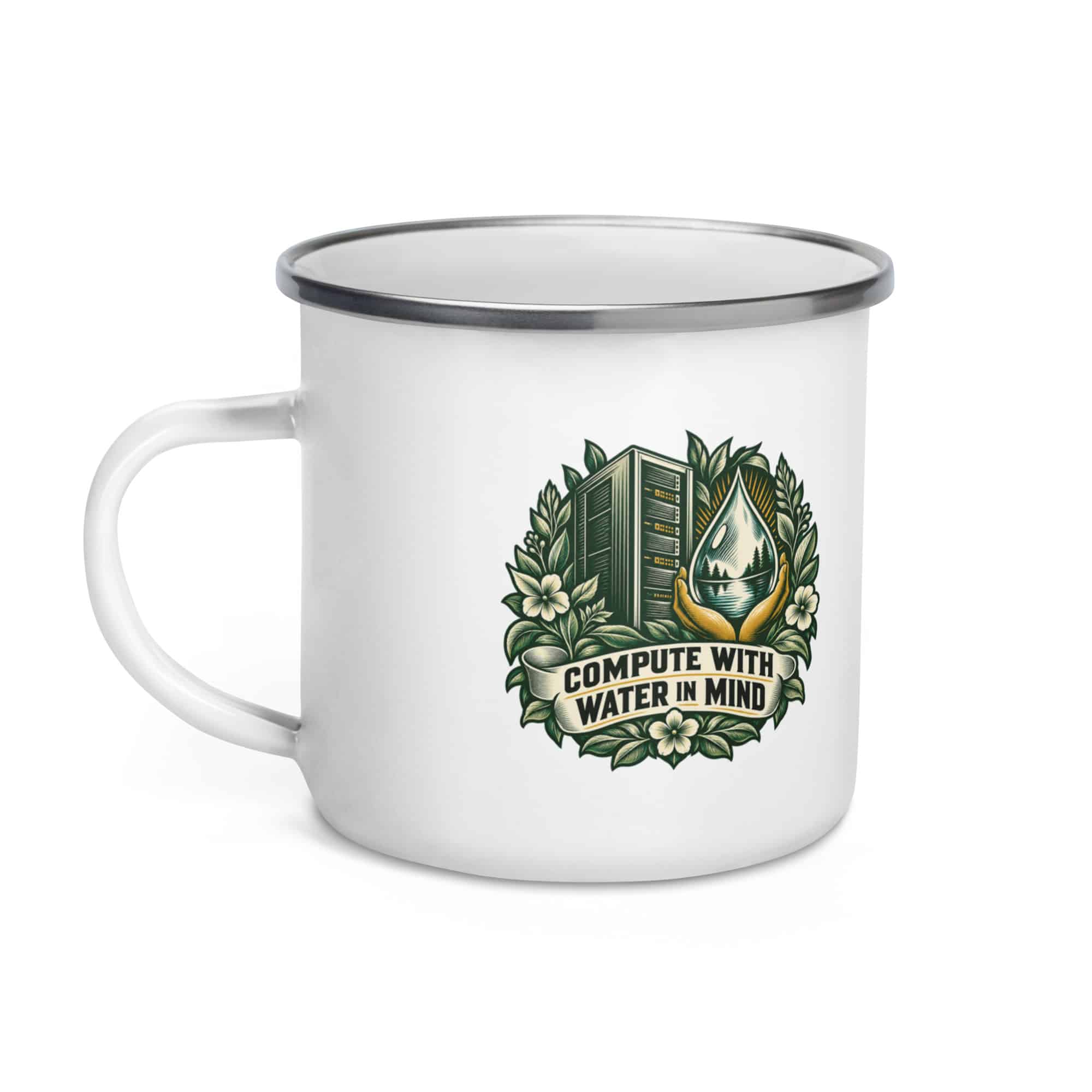 Enamel Camp Mug: Compute with water in mind