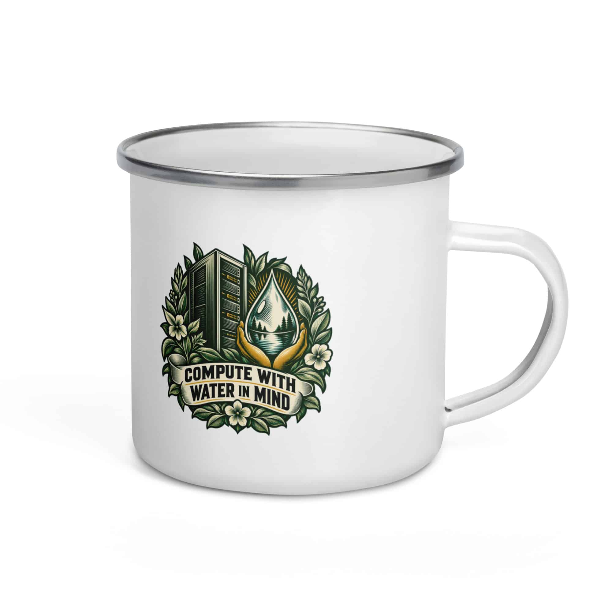 Enamel Camp Mug: Compute with water in mind
