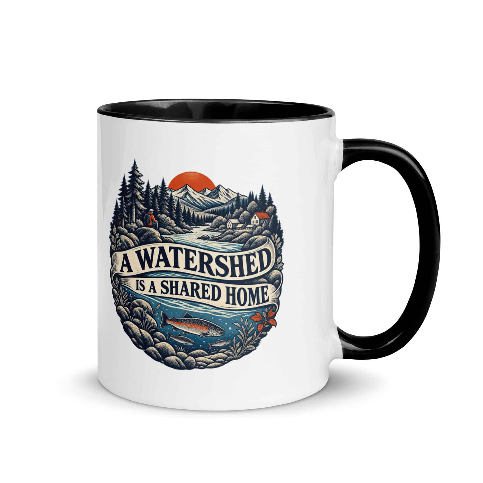 Color Inside Coffee Mug: A watershed is a shared home