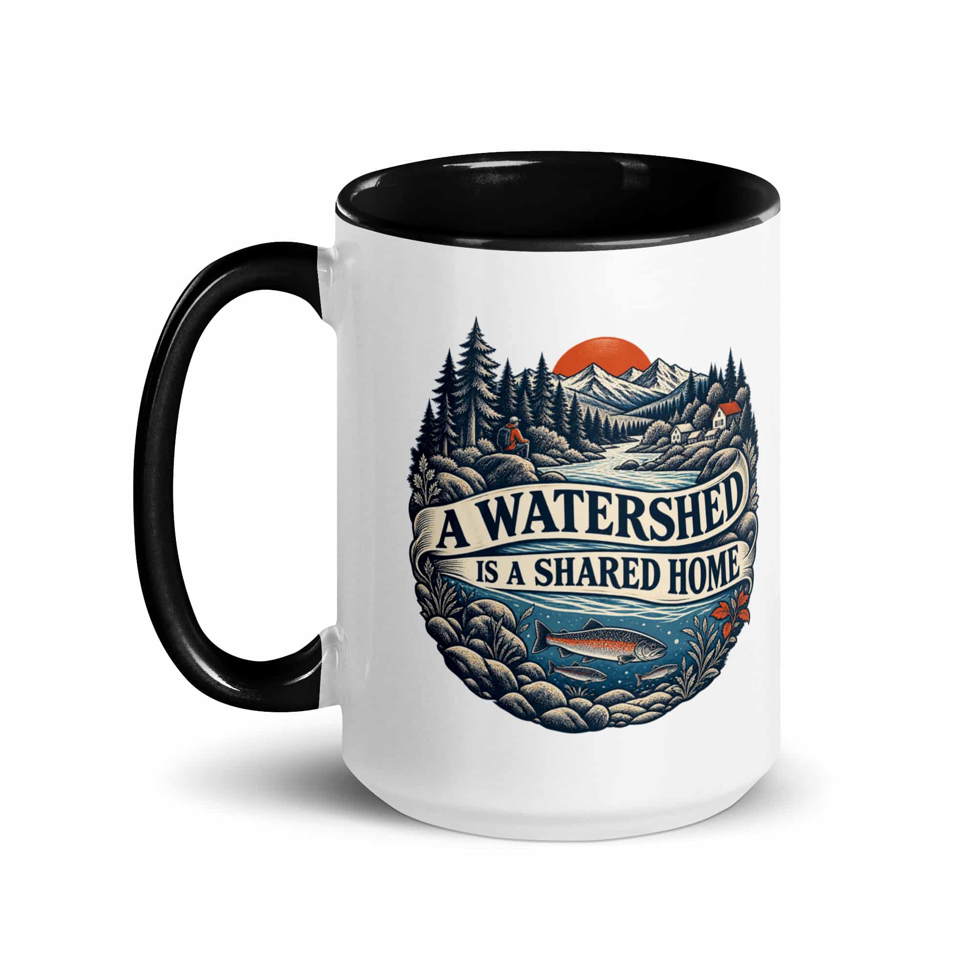 Color Inside Coffee Mug: A watershed is a shared home