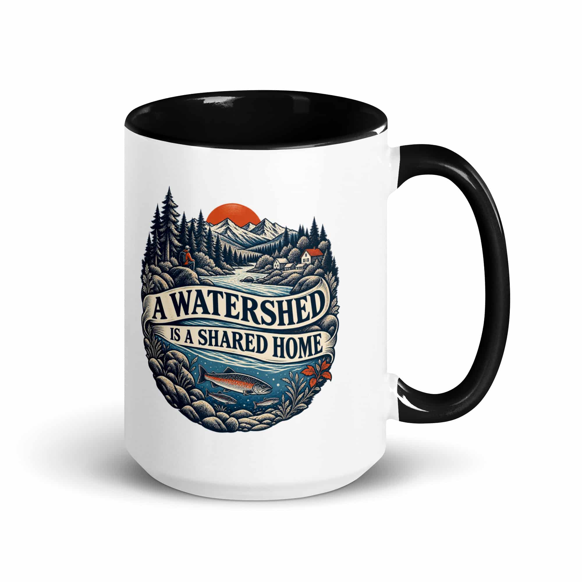 Color Inside Coffee Mug: A watershed is a shared home