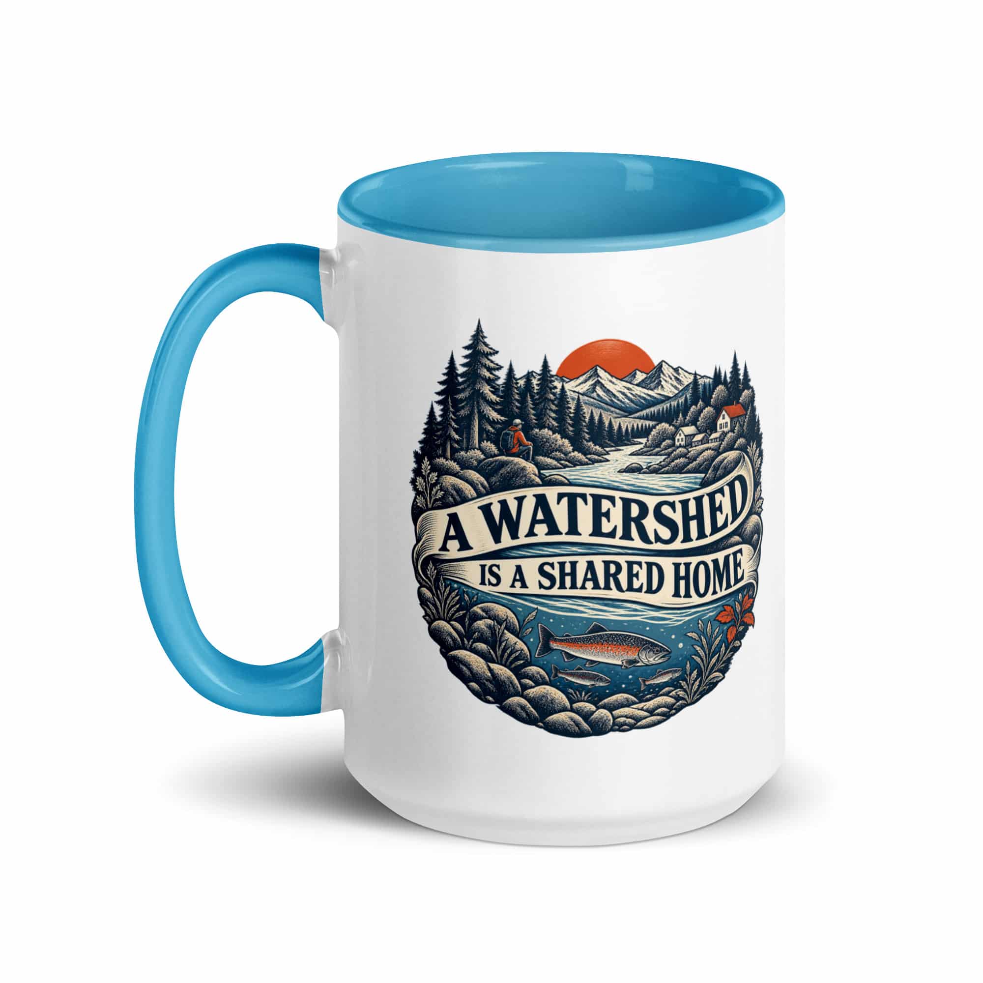 Color Inside Coffee Mug: A watershed is a shared home