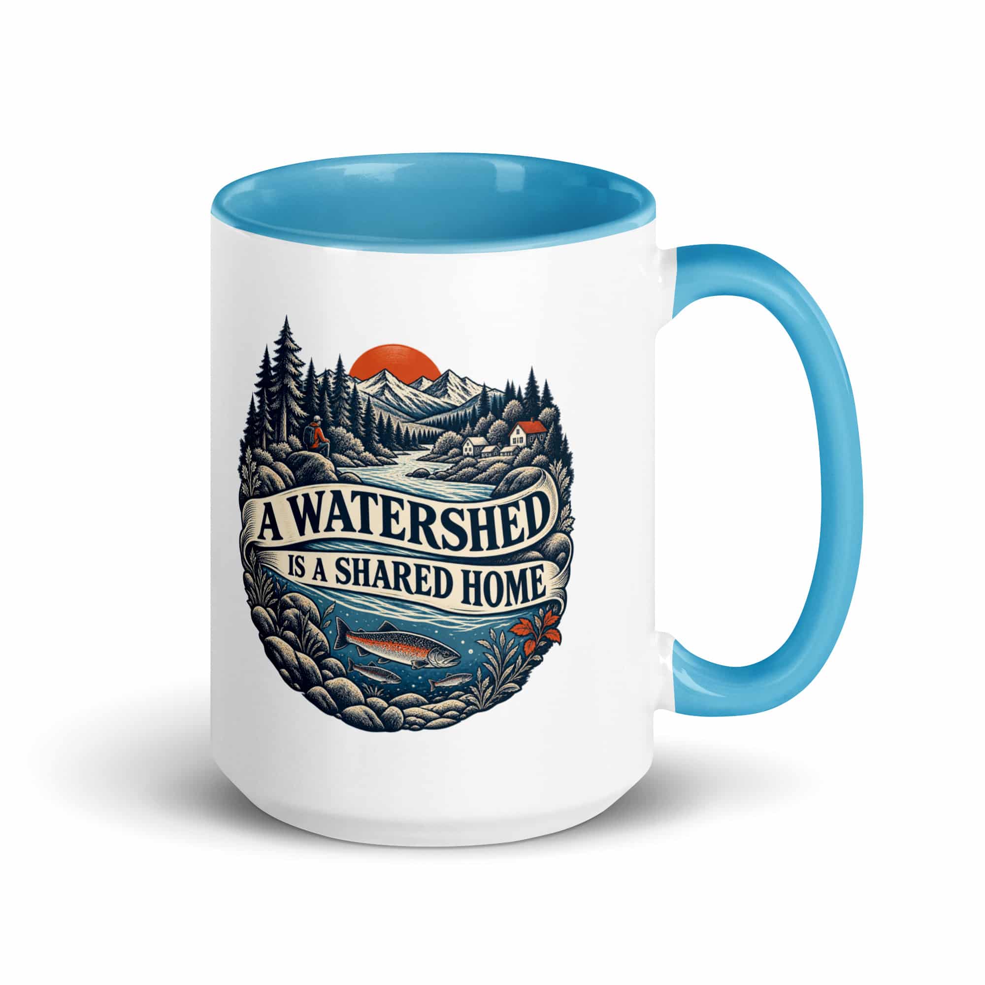 Color Inside Coffee Mug: A watershed is a shared home
