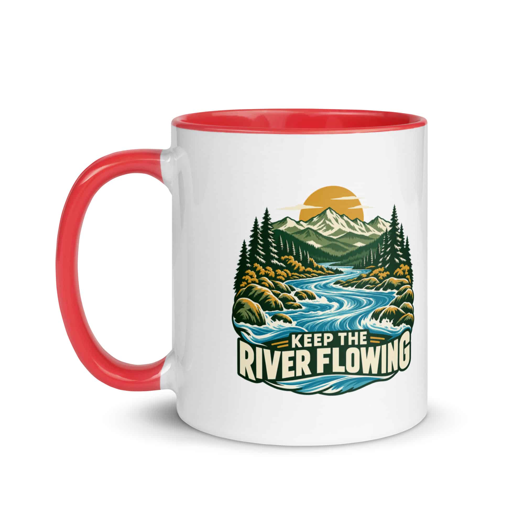 Color Inside Coffee Mug: Keep the river flowing