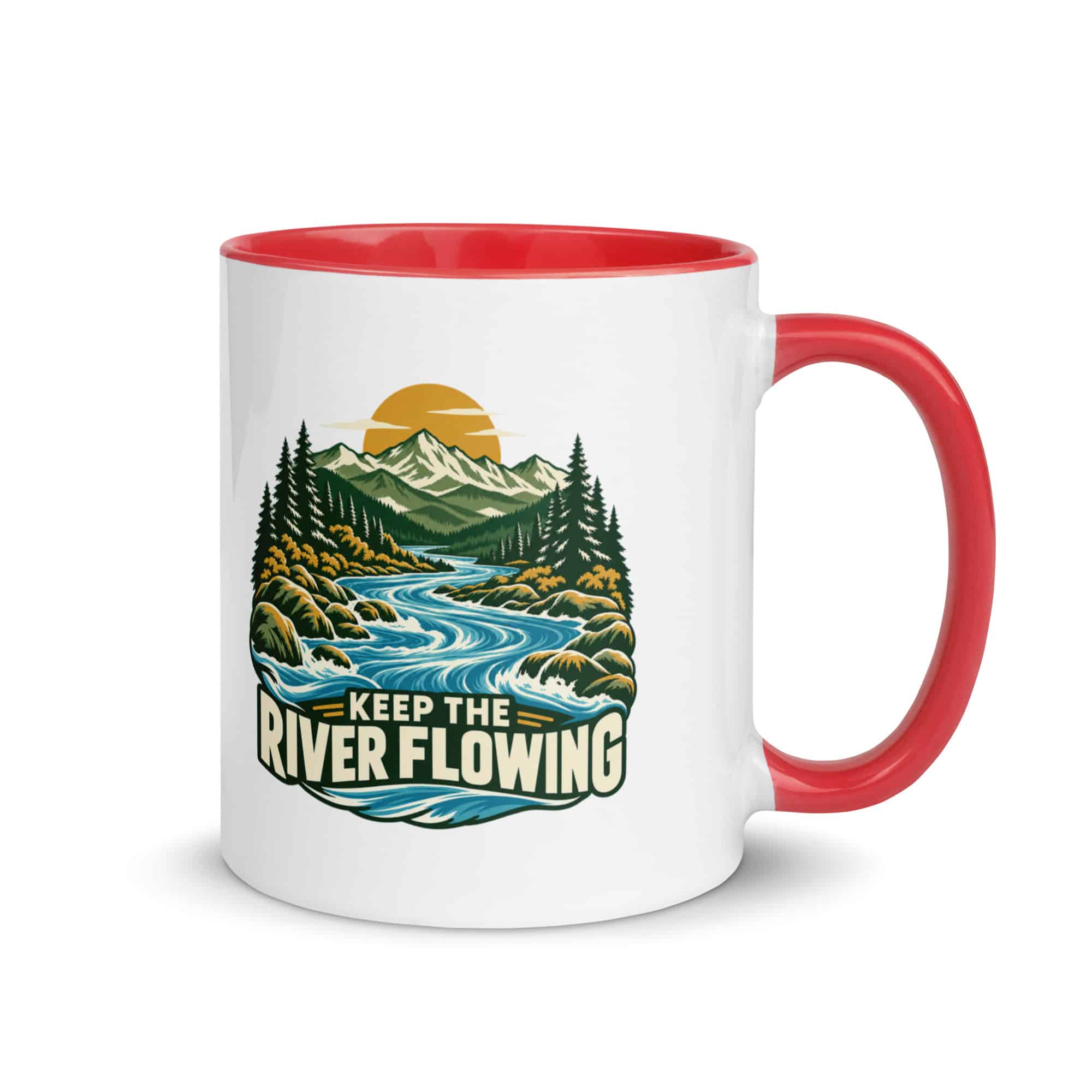 Color Inside Coffee Mug: Keep the river flowing