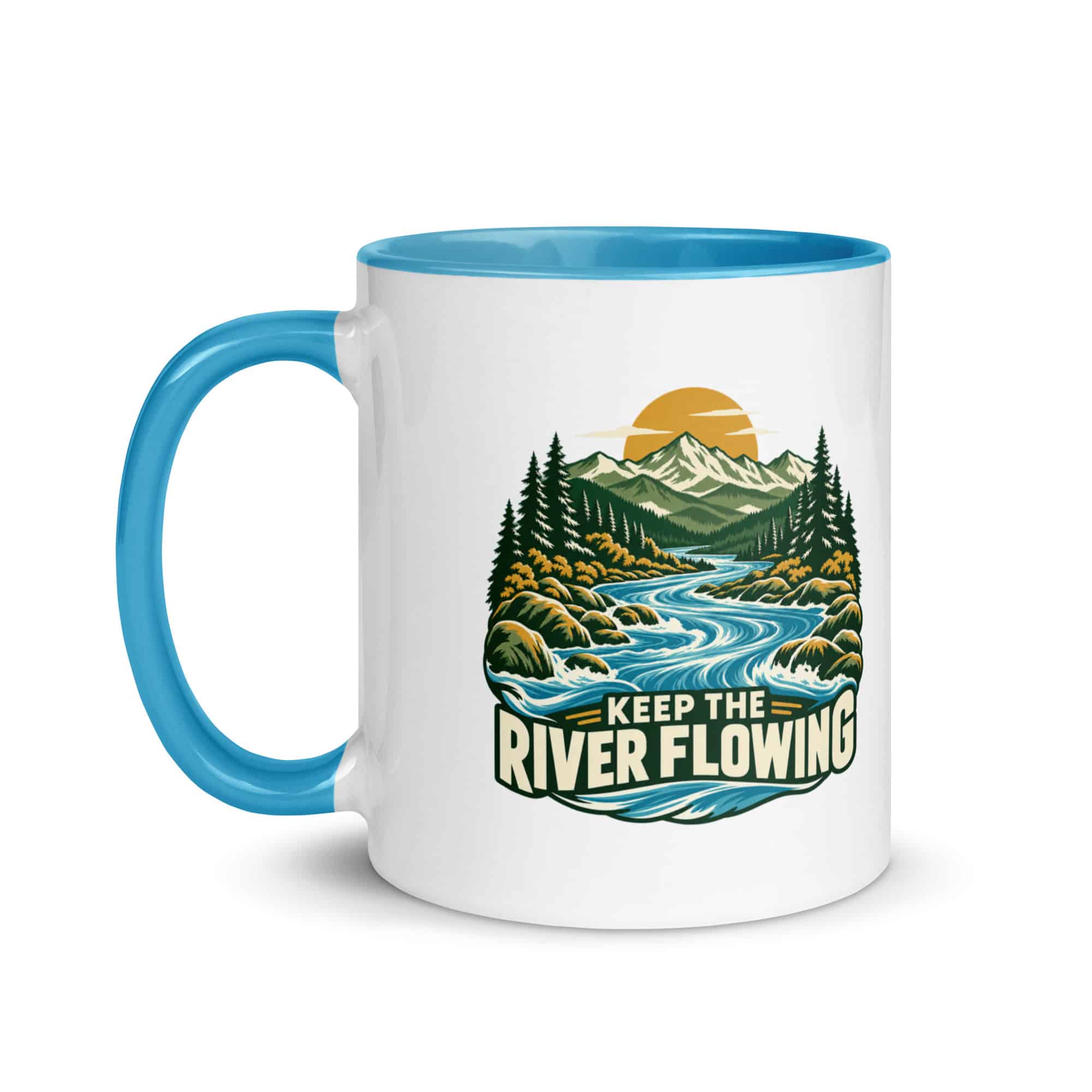 Color Inside Coffee Mug: Keep the river flowing