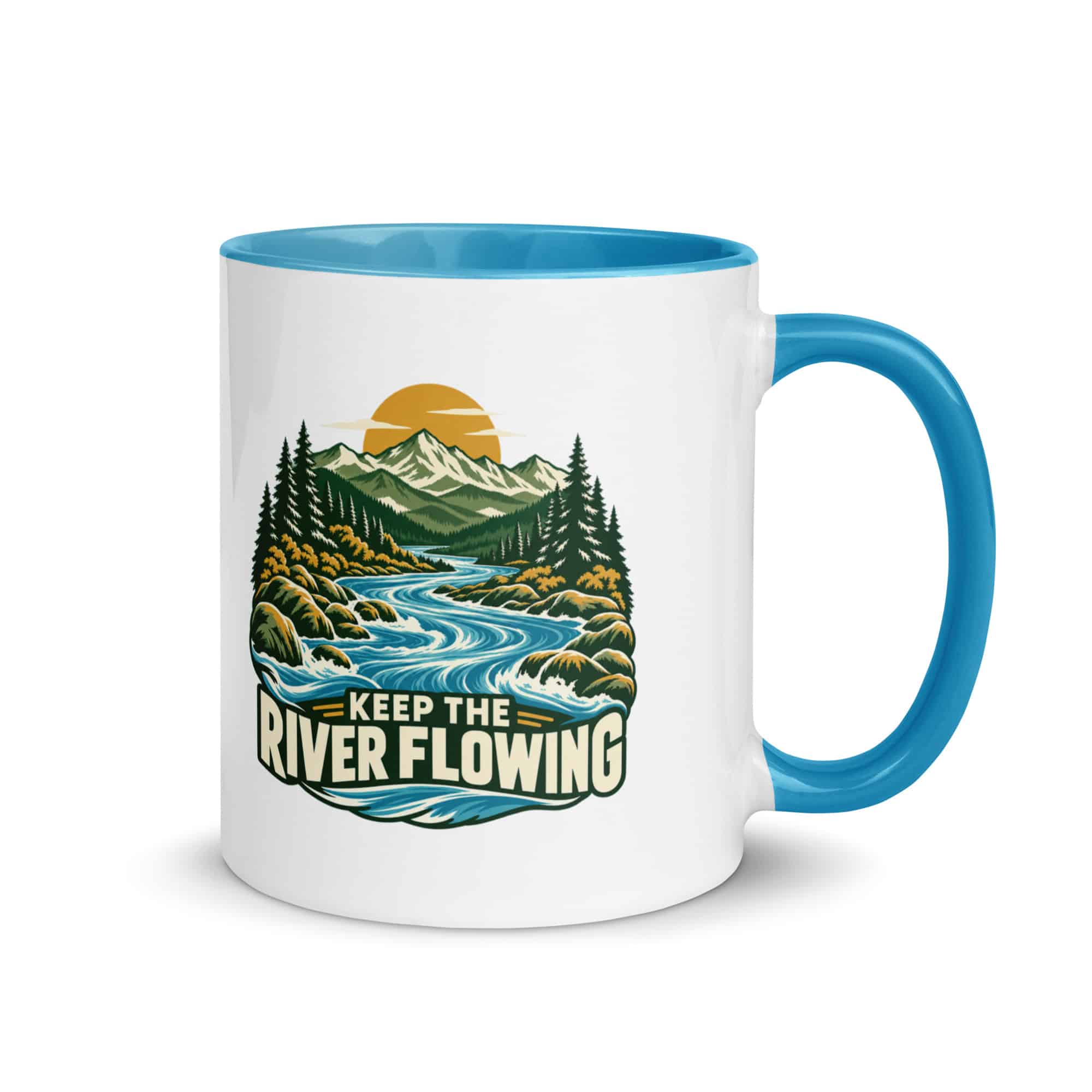 Color Inside Coffee Mug: Keep the river flowing
