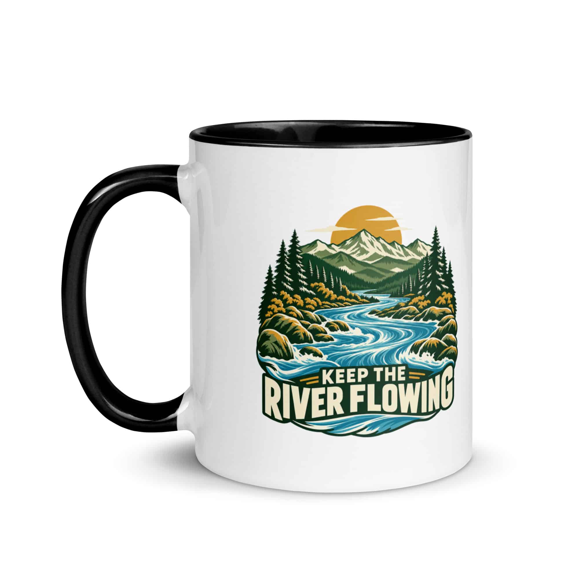 Color Inside Coffee Mug: Keep the river flowing