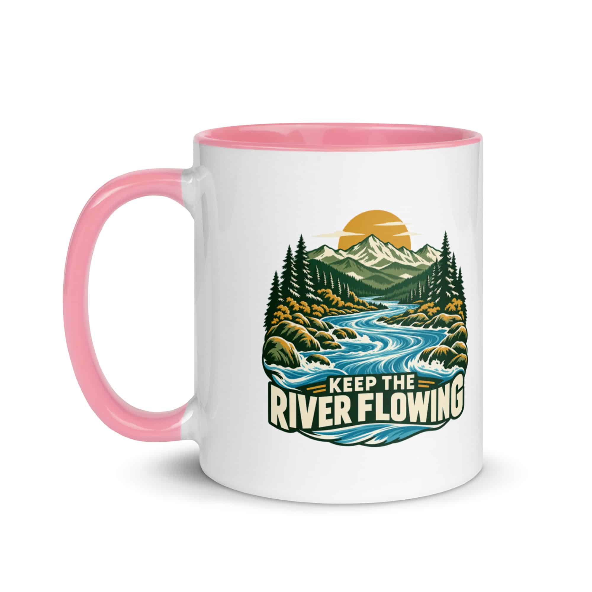 Color Inside Coffee Mug: Keep the river flowing