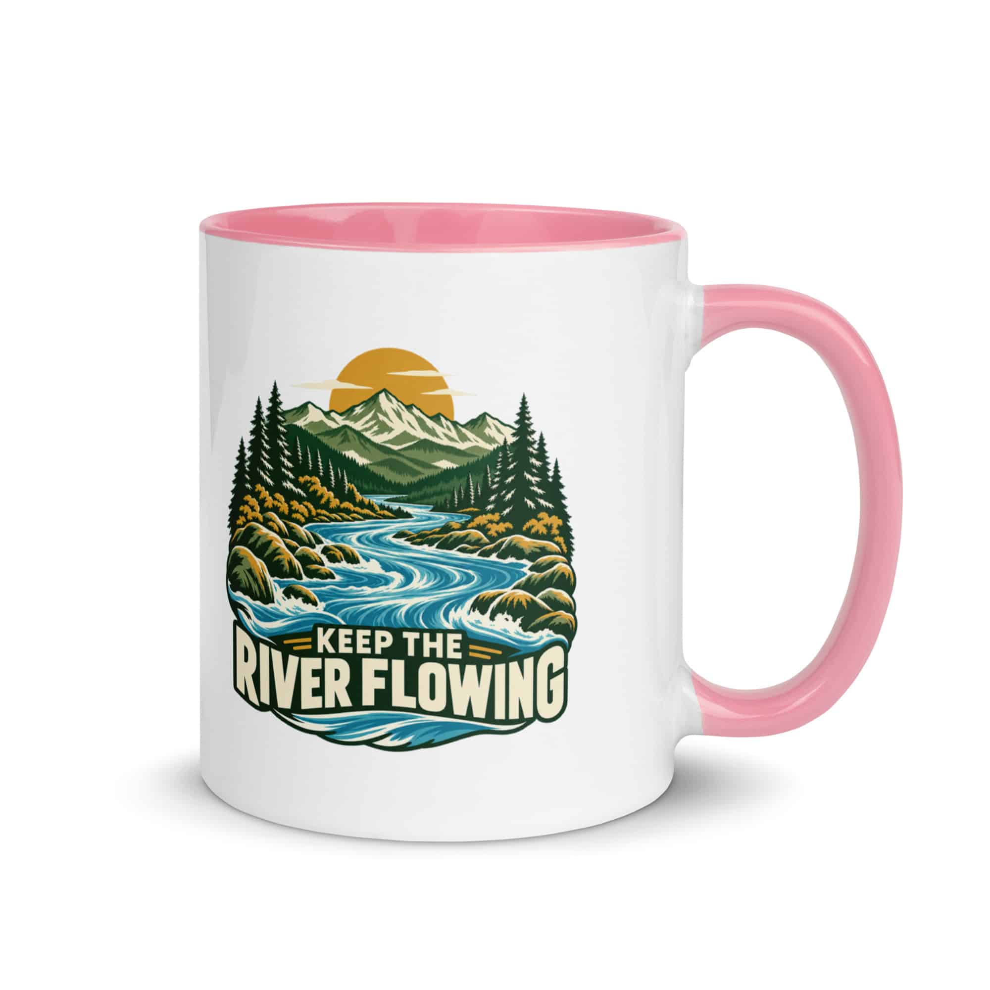 Color Inside Coffee Mug: Keep the river flowing