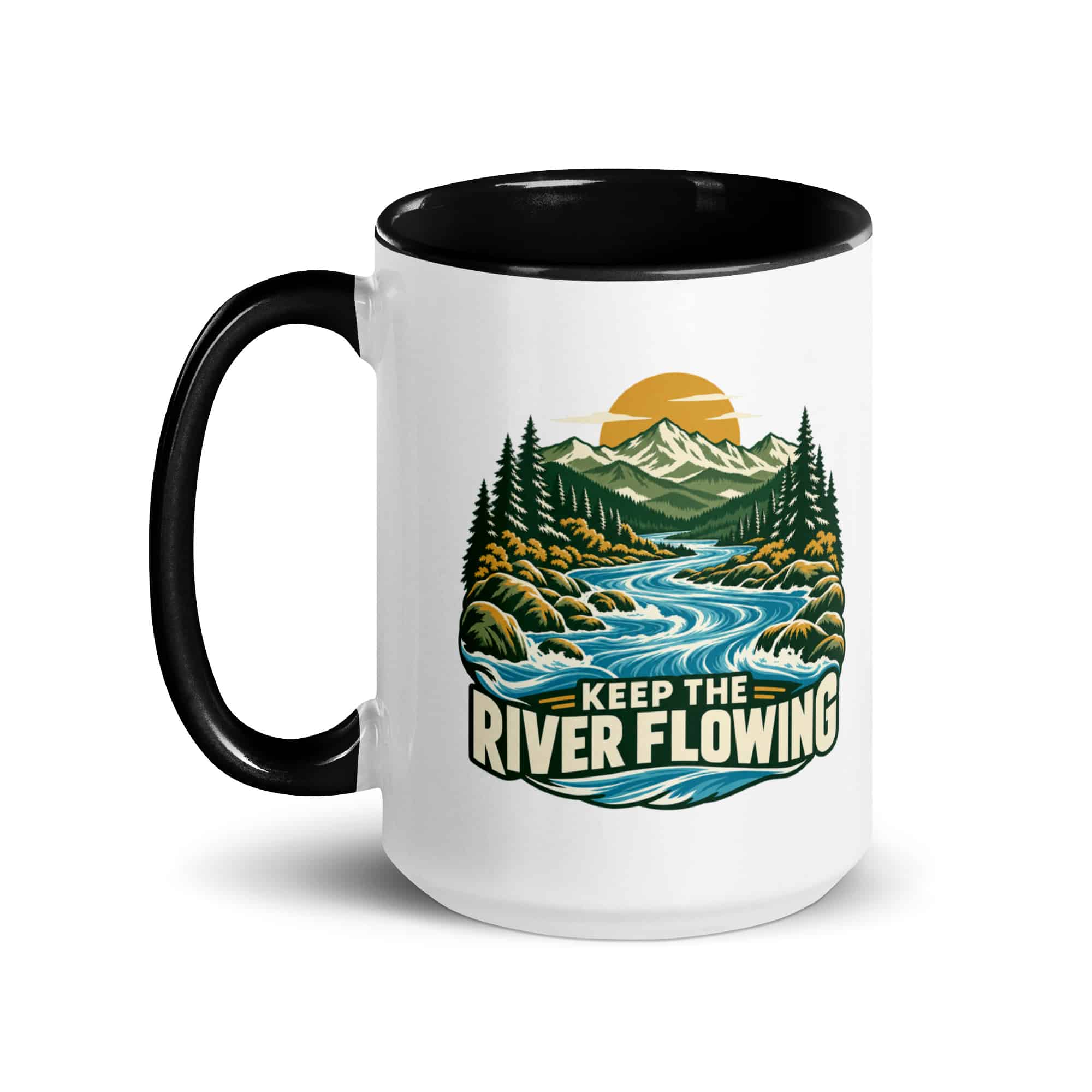 Color Inside Coffee Mug: Keep the river flowing