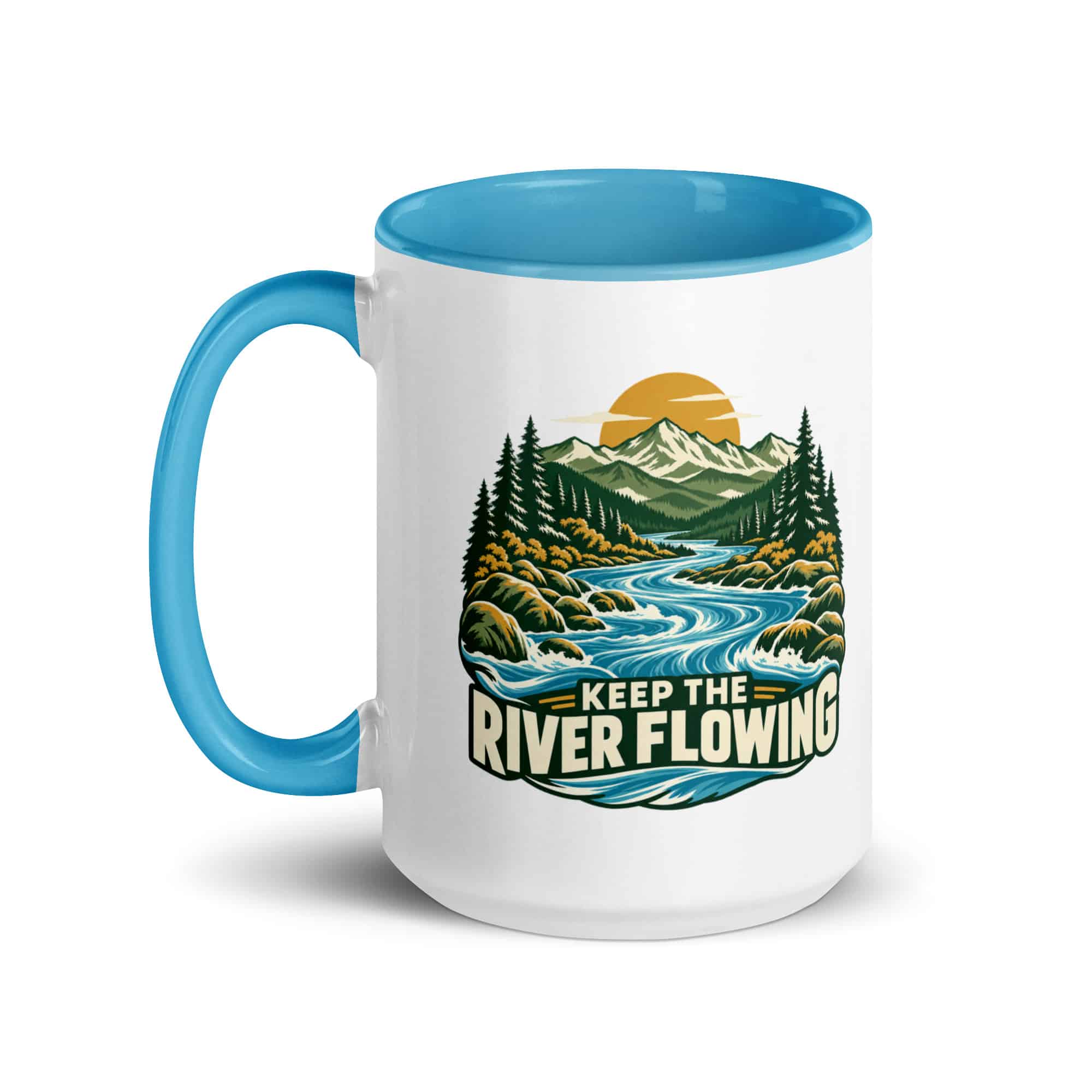 Color Inside Coffee Mug: Keep the river flowing