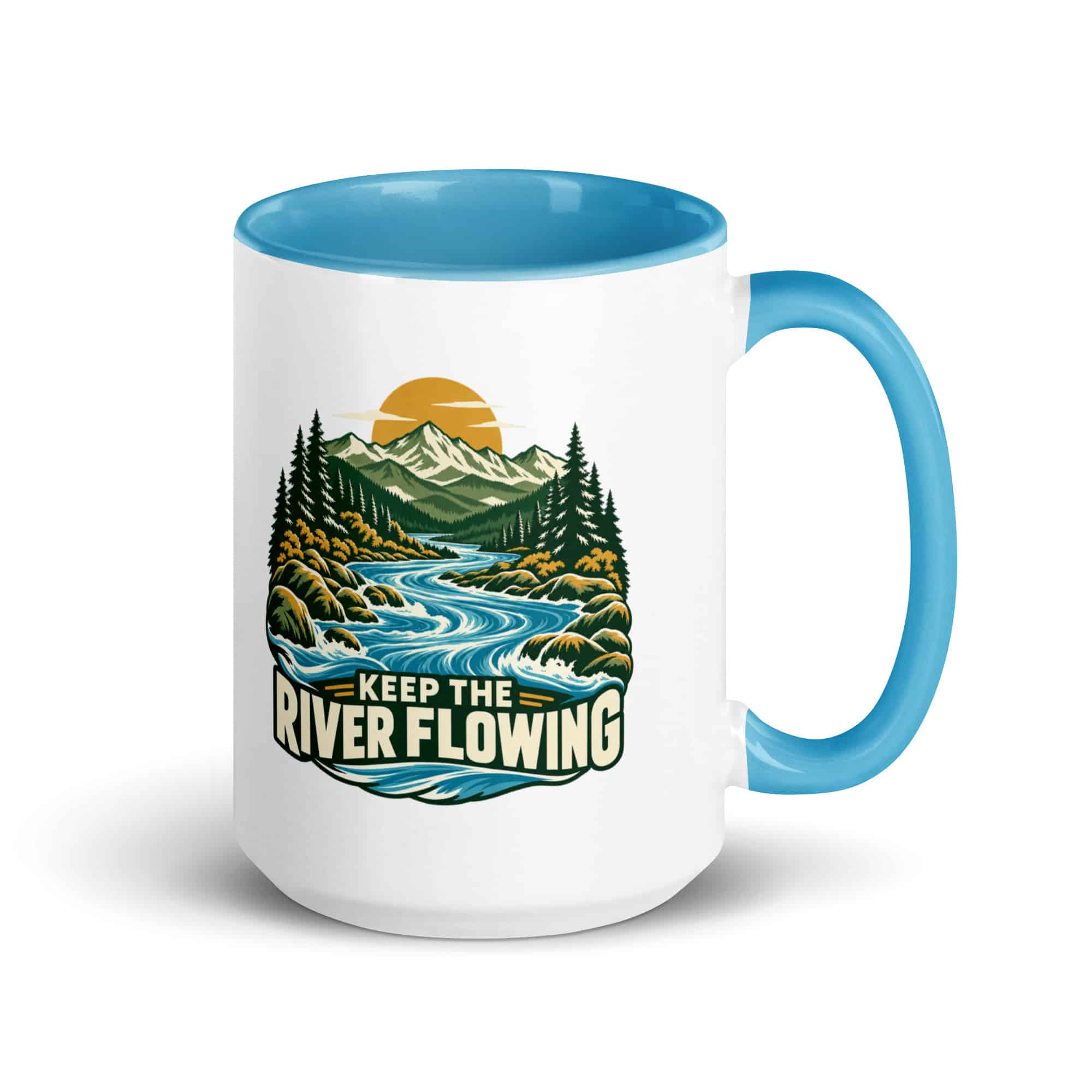 Color Inside Coffee Mug: Keep the river flowing