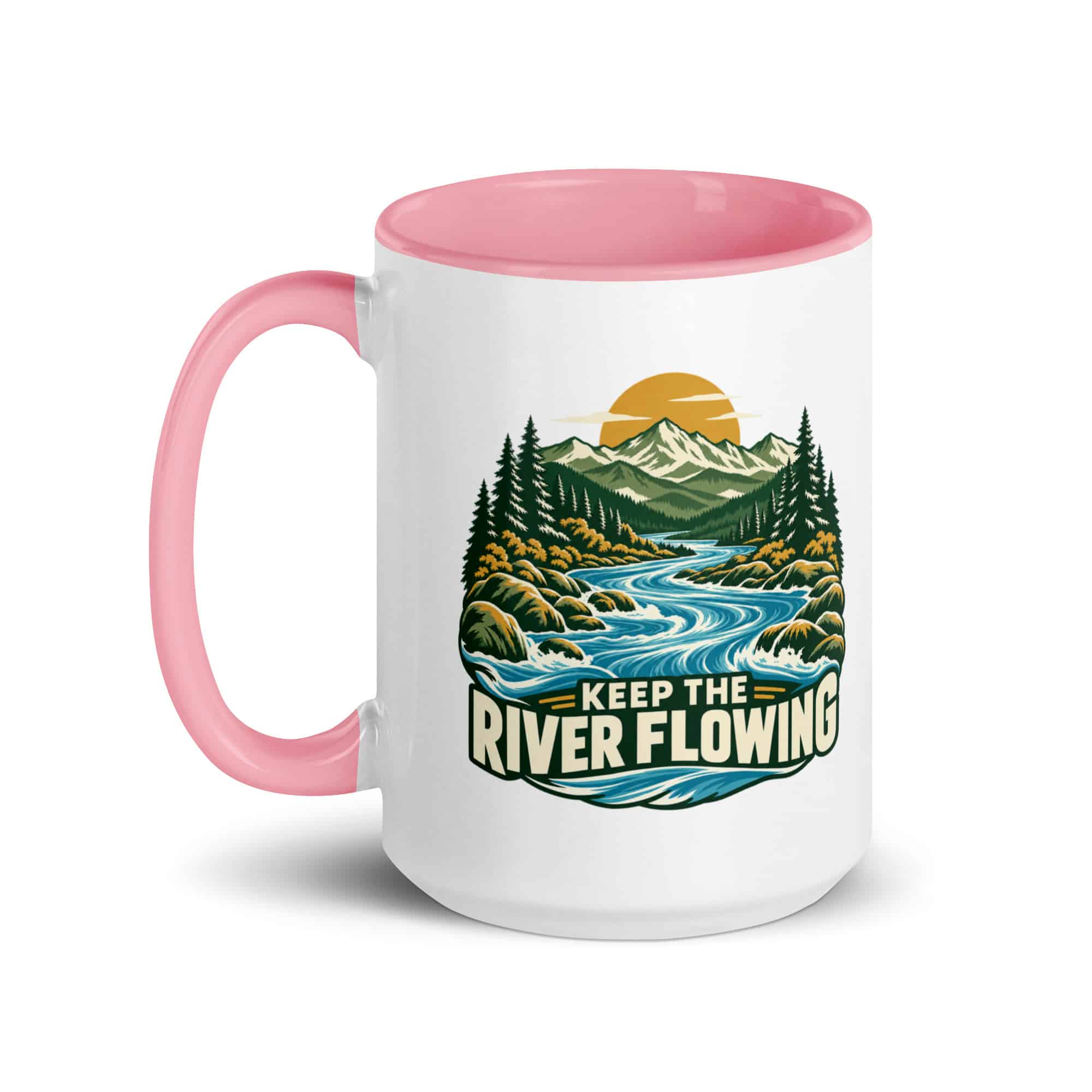Color Inside Coffee Mug: Keep the river flowing