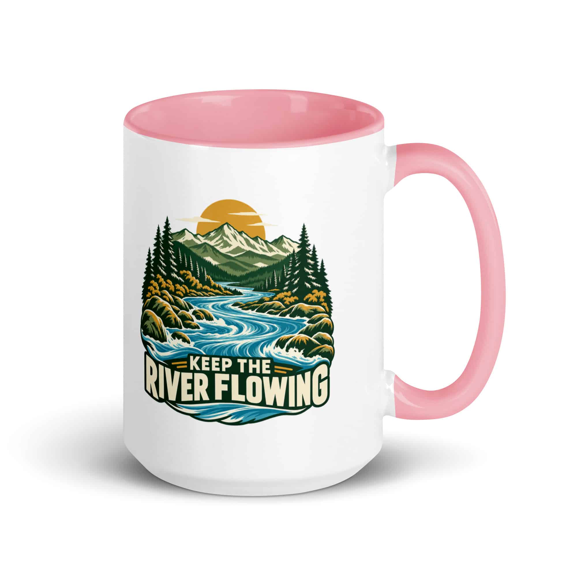 Color Inside Coffee Mug: Keep the river flowing