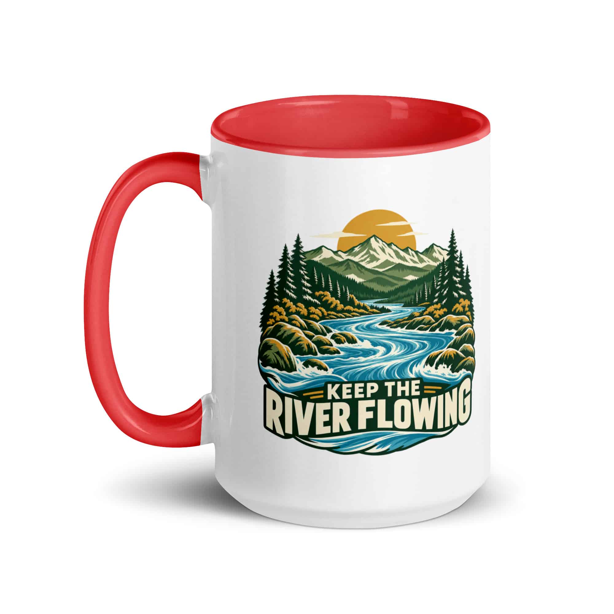 Color Inside Coffee Mug: Keep the river flowing