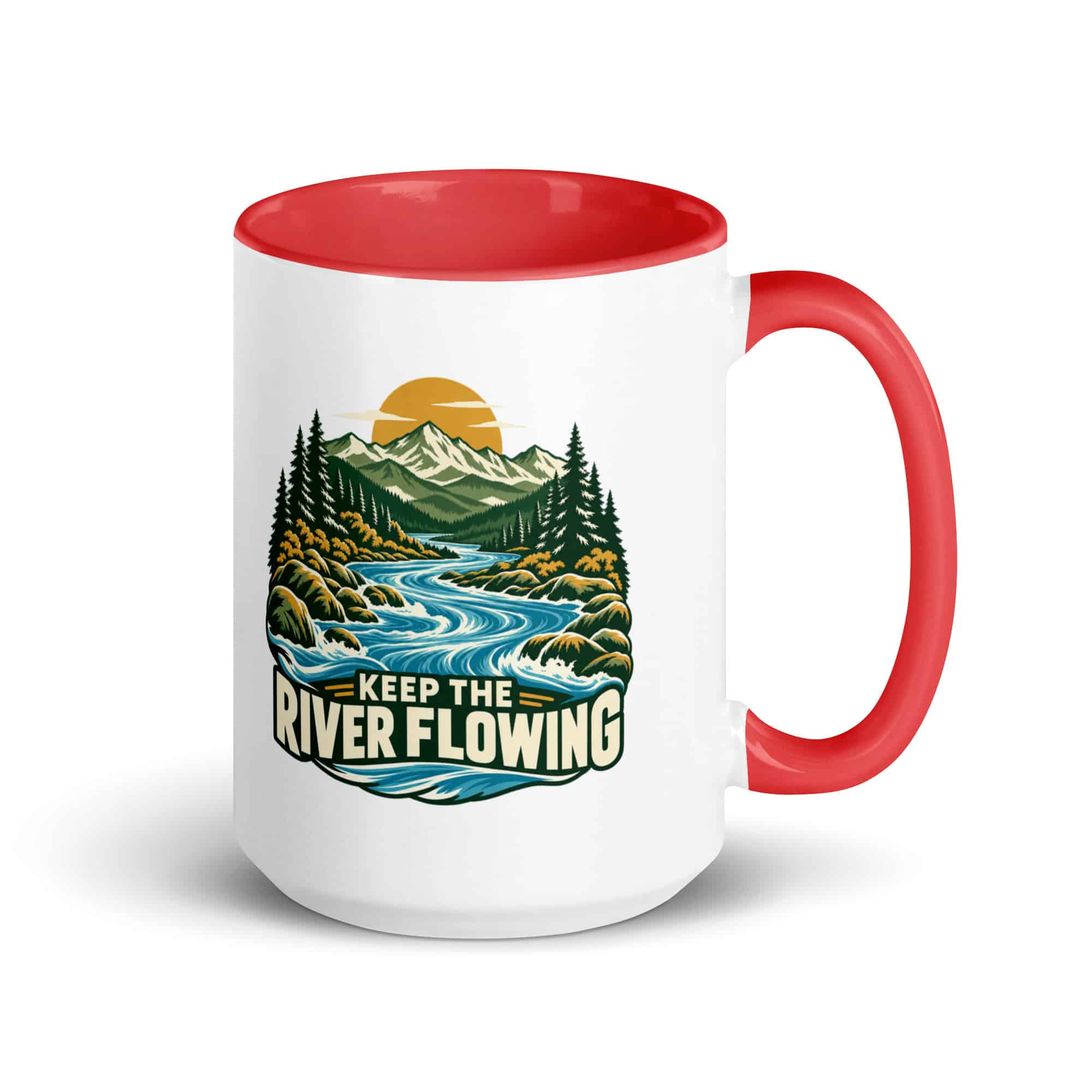 Color Inside Coffee Mug: Keep the river flowing