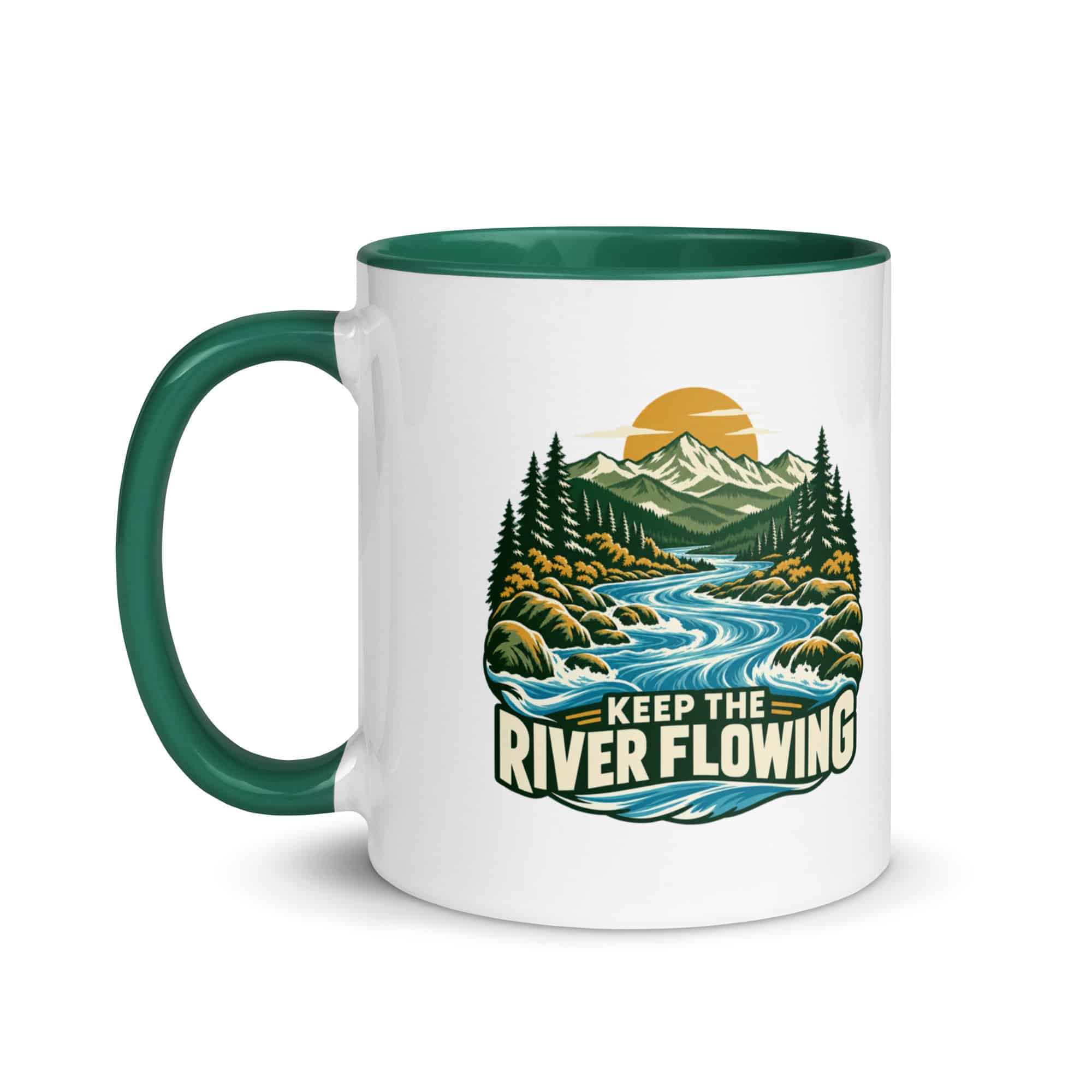 Color Inside Coffee Mug: Keep the river flowing