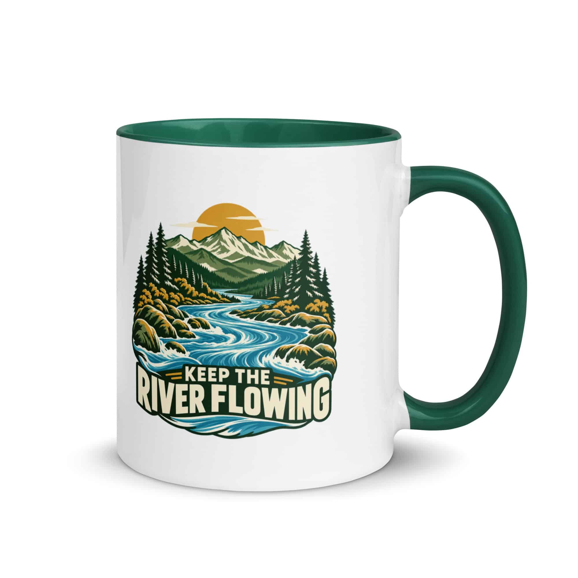 Color Inside Coffee Mug: Keep the river flowing