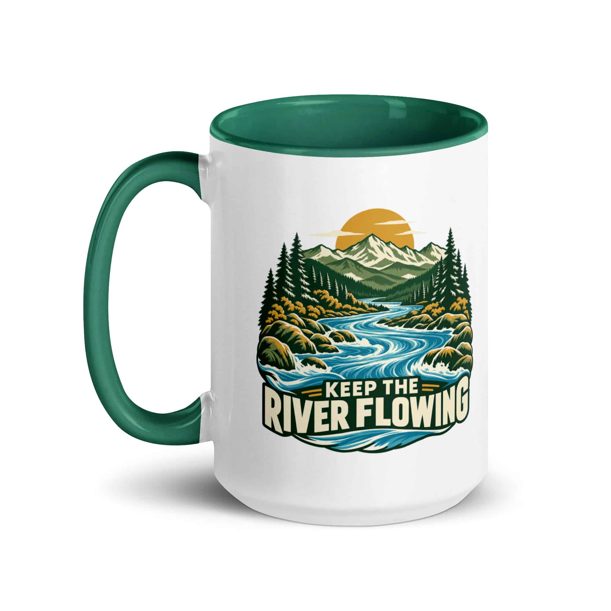 Color Inside Coffee Mug: Keep the river flowing