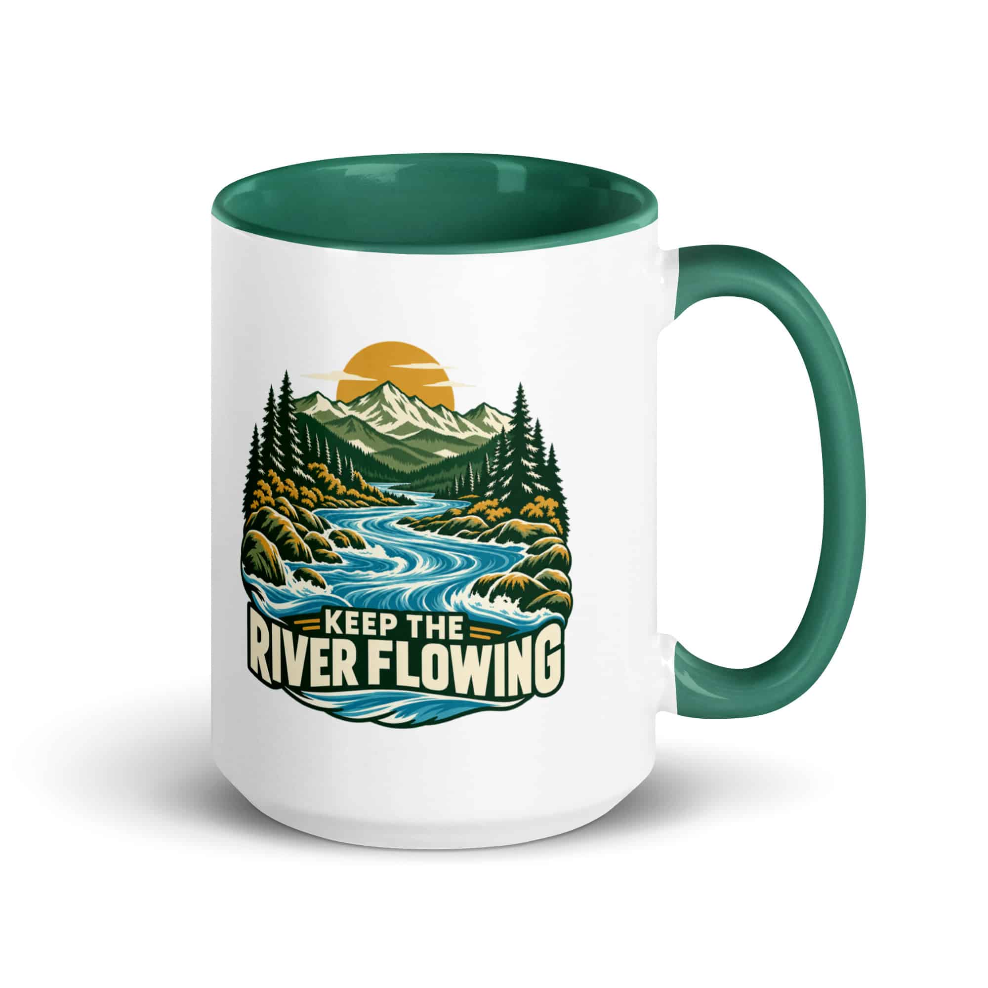 Color Inside Coffee Mug: Keep the river flowing