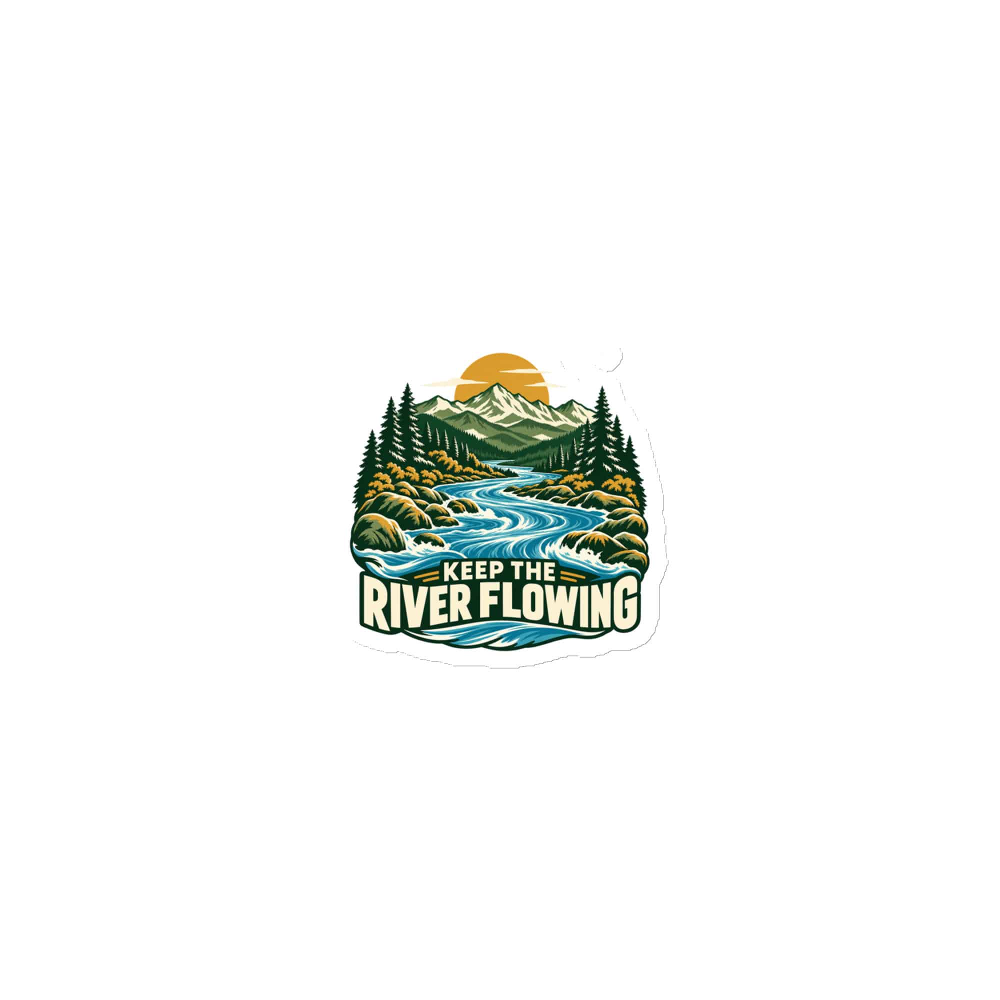 Die-Cut Magnet: Keep the river flowing