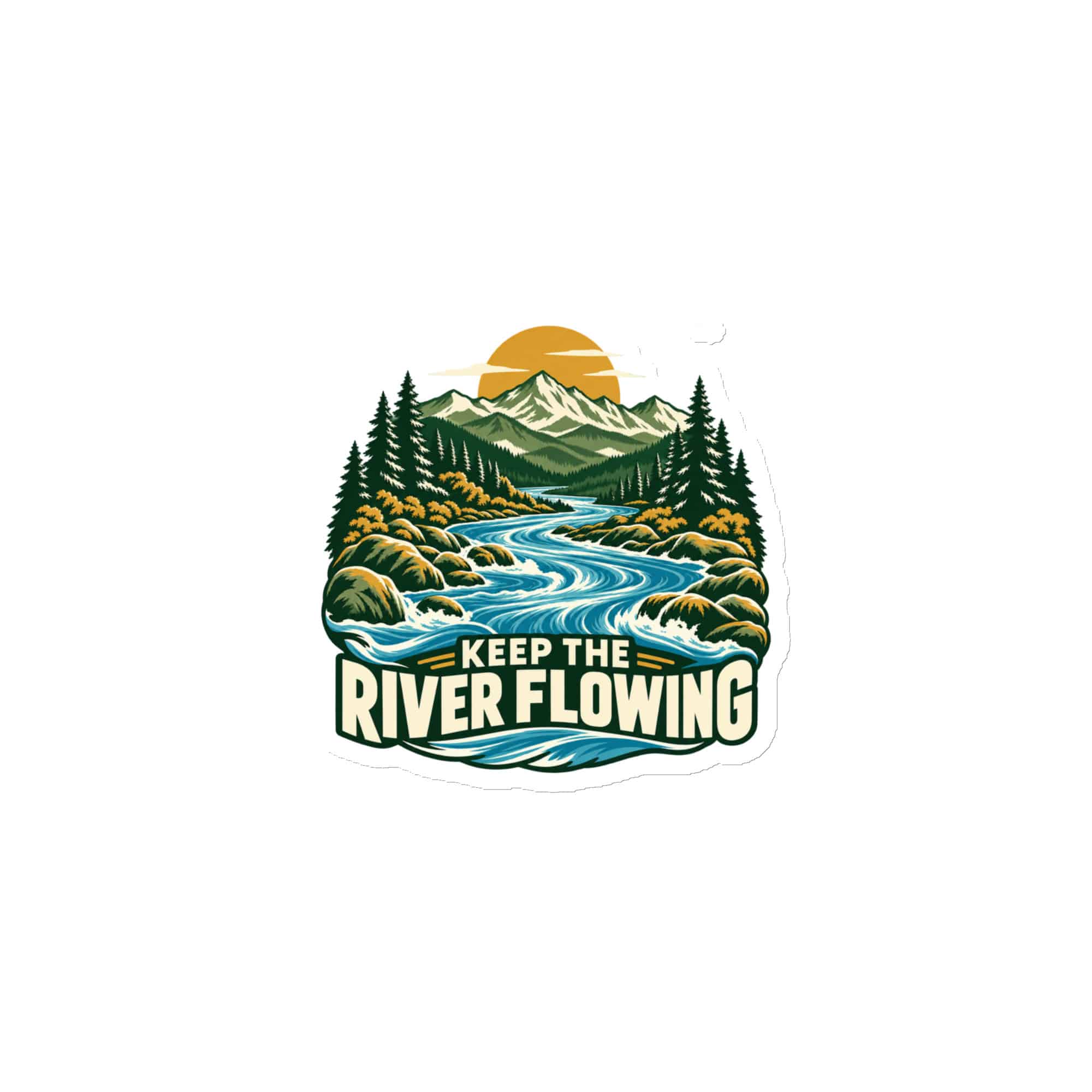 Die-Cut Magnet: Keep the river flowing