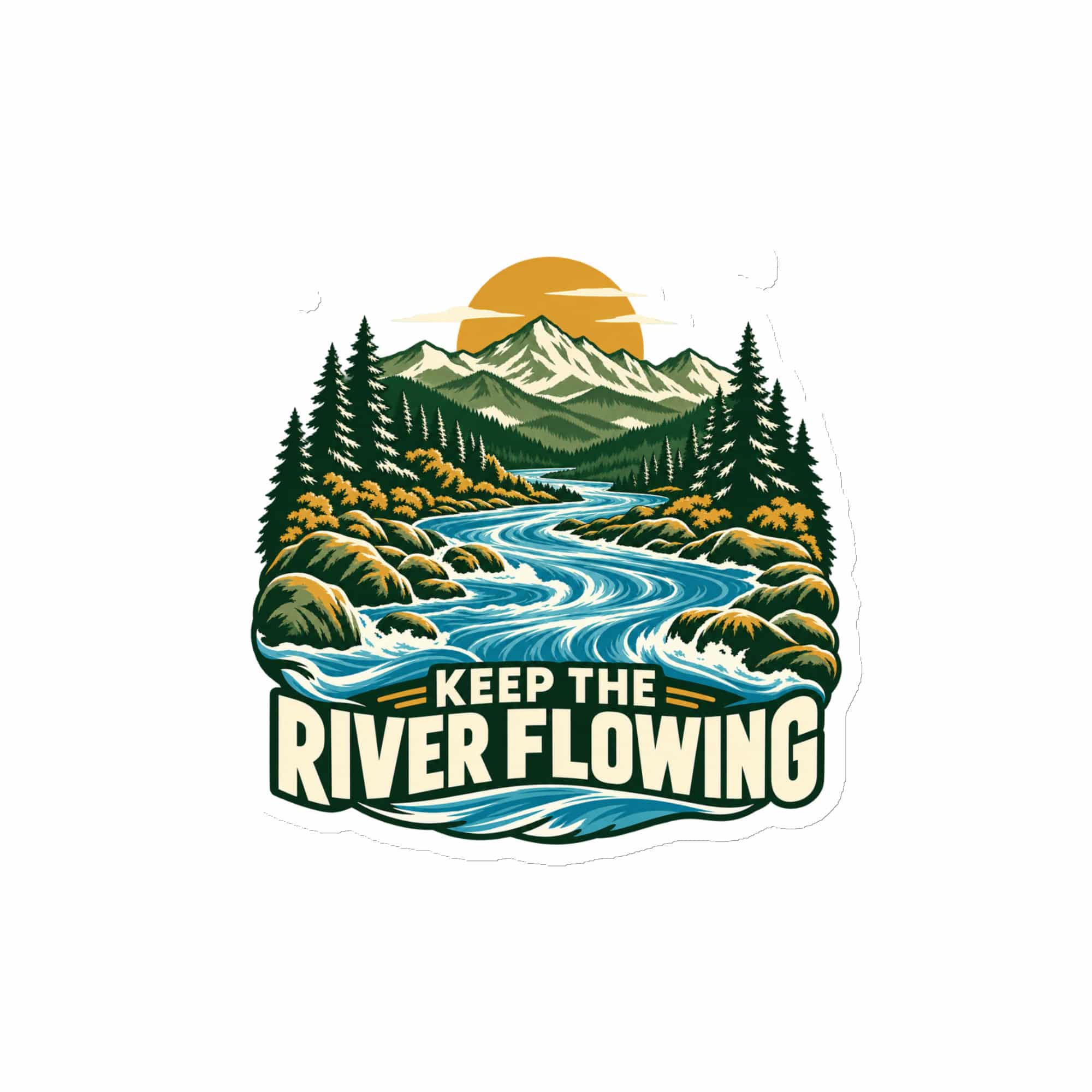 Die-Cut Magnet: Keep the river flowing