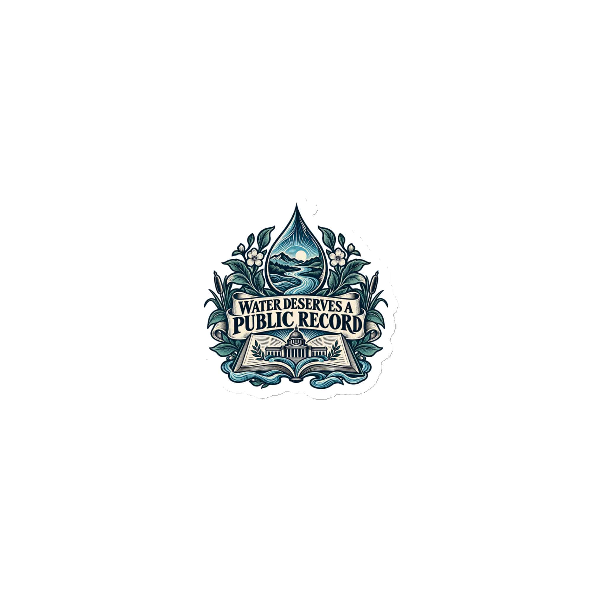 Die-Cut Magnet: Water deserves a public record