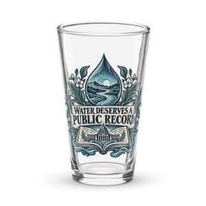 Pint Glass: Water deserves a public record - 16 oz - Main