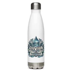 Stainless Steel Water Bottle: Water deserves a public record - 17 oz - Main