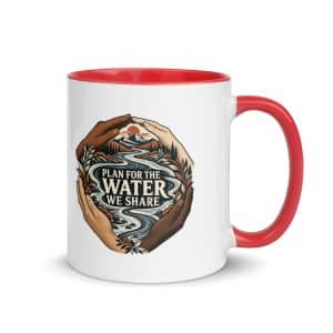 Color Inside Coffee Mug: Plan for the water we share - 11 oz - Main