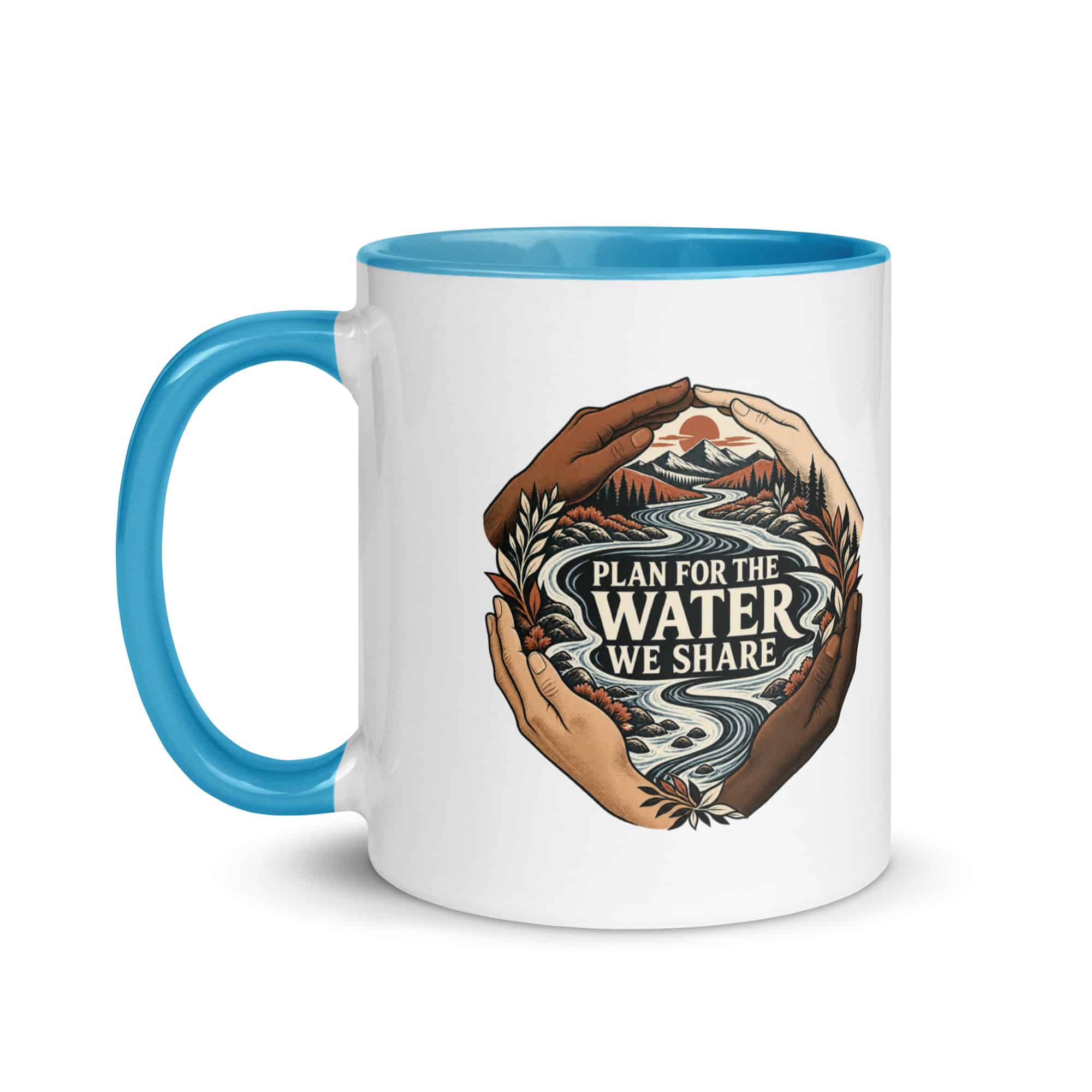 Color Inside Coffee Mug: Plan for the water we share