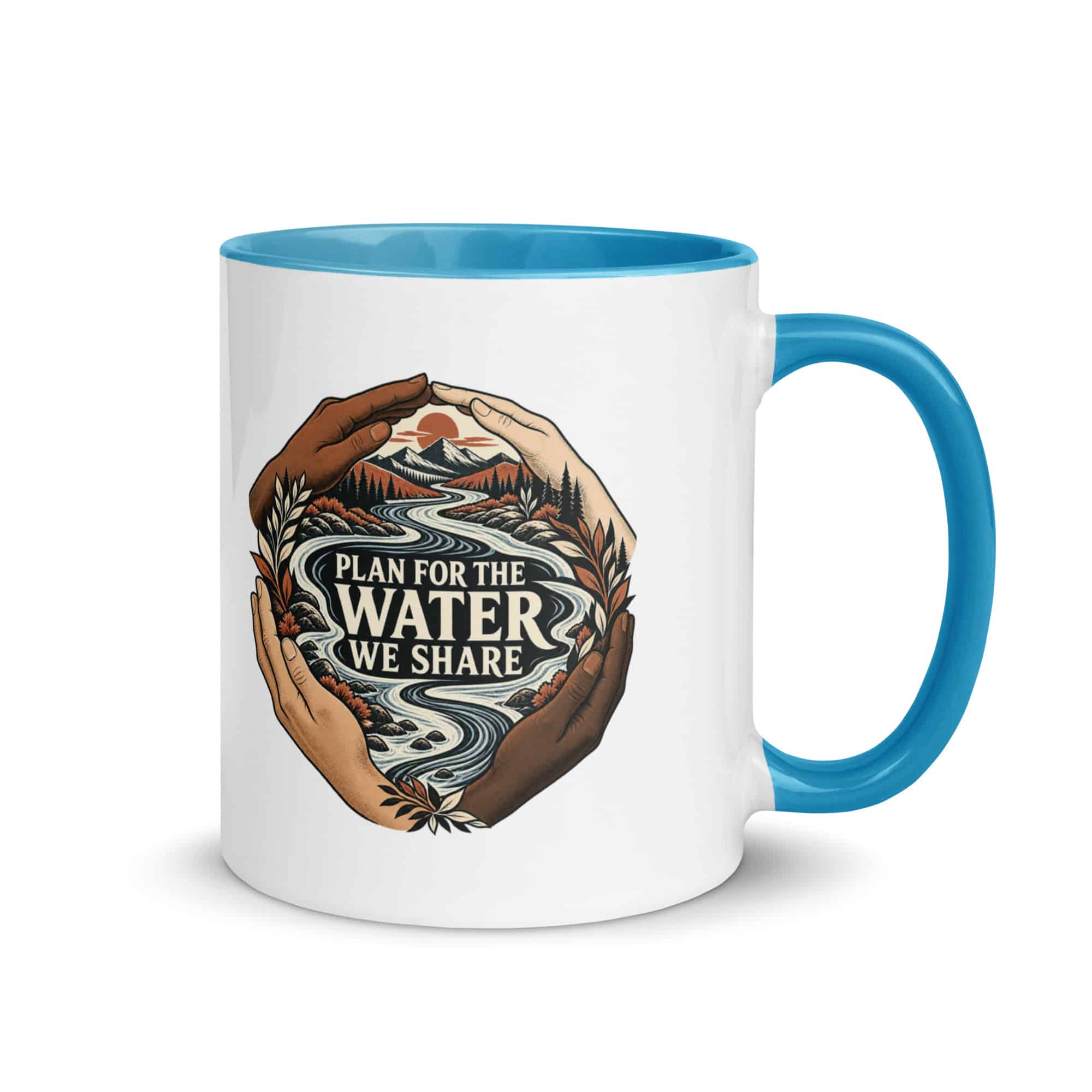 Color Inside Coffee Mug: Plan for the water we share