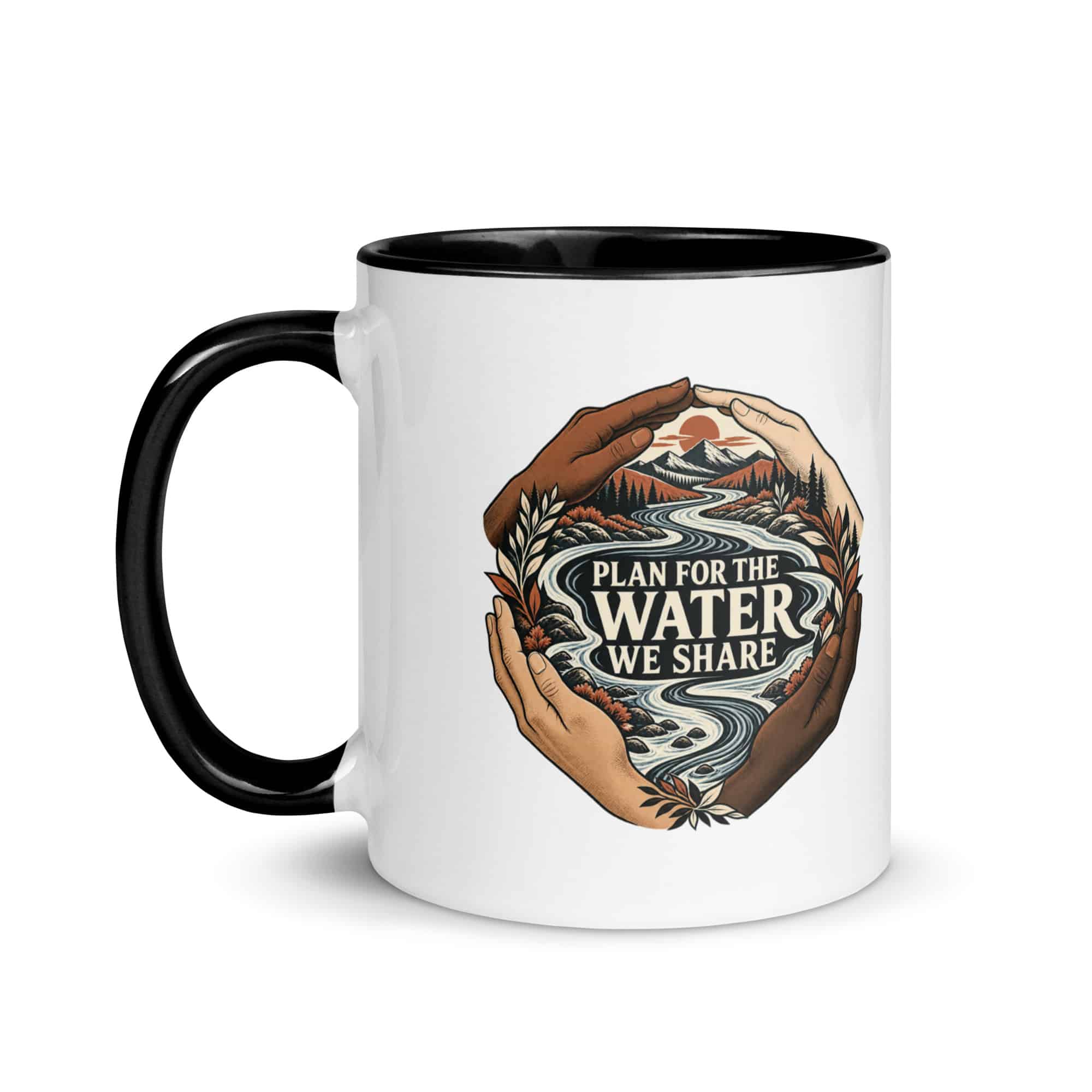 Color Inside Coffee Mug: Plan for the water we share