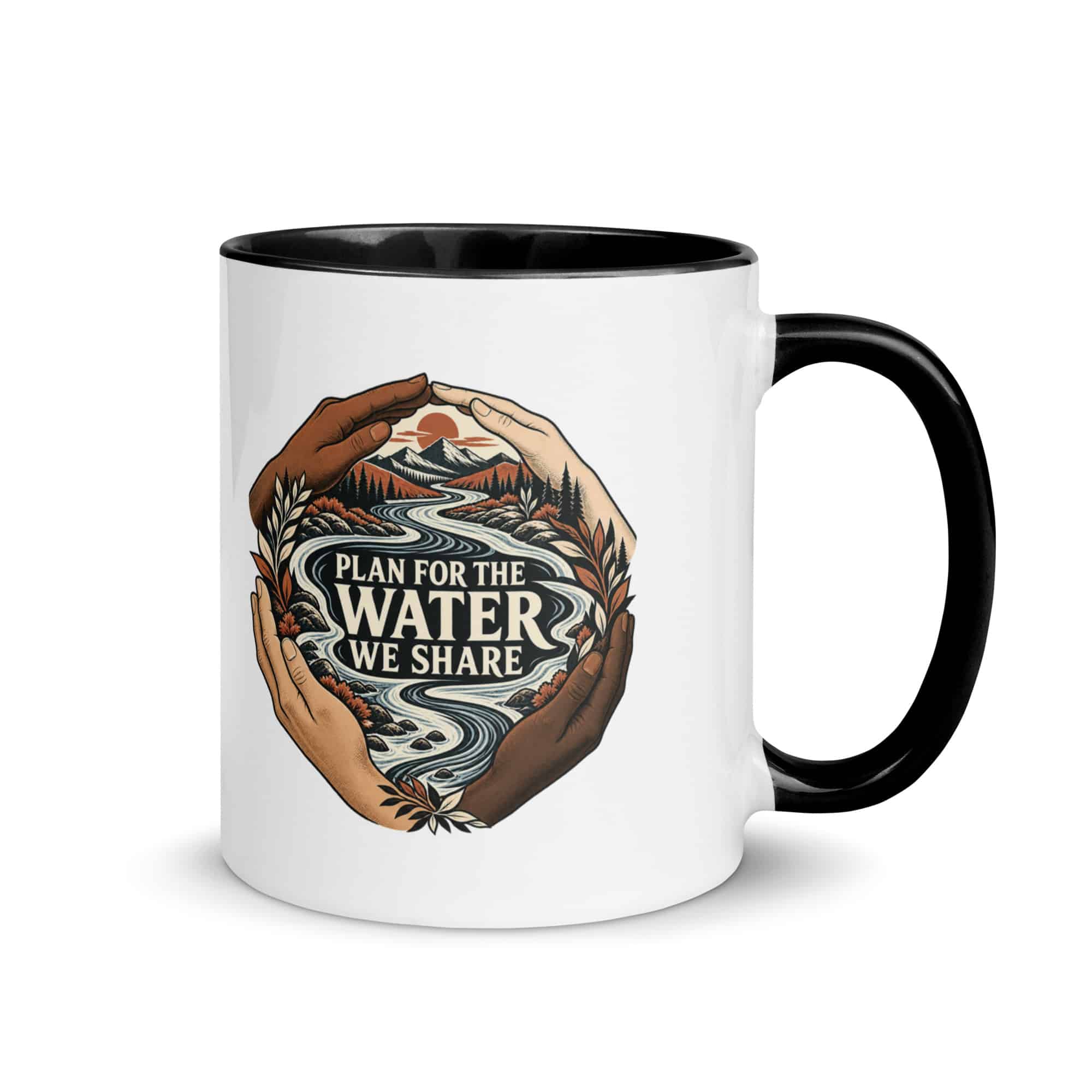 Color Inside Coffee Mug: Plan for the water we share