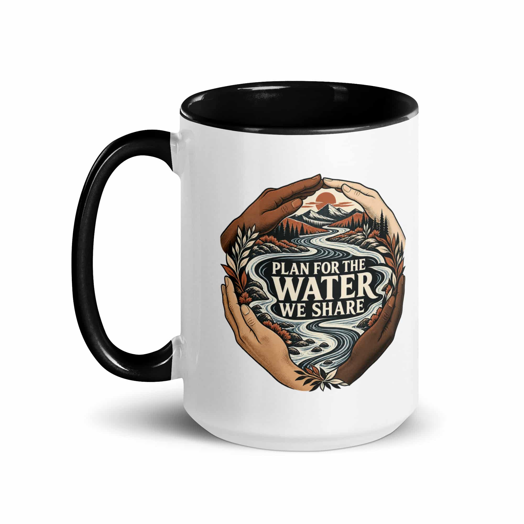 Color Inside Coffee Mug: Plan for the water we share