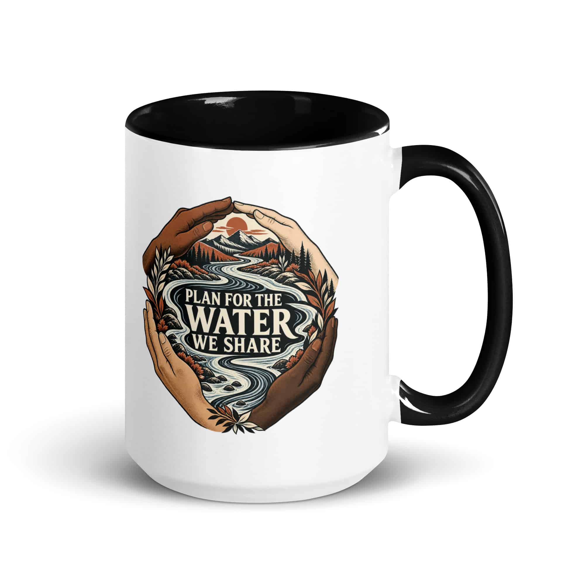 Color Inside Coffee Mug: Plan for the water we share