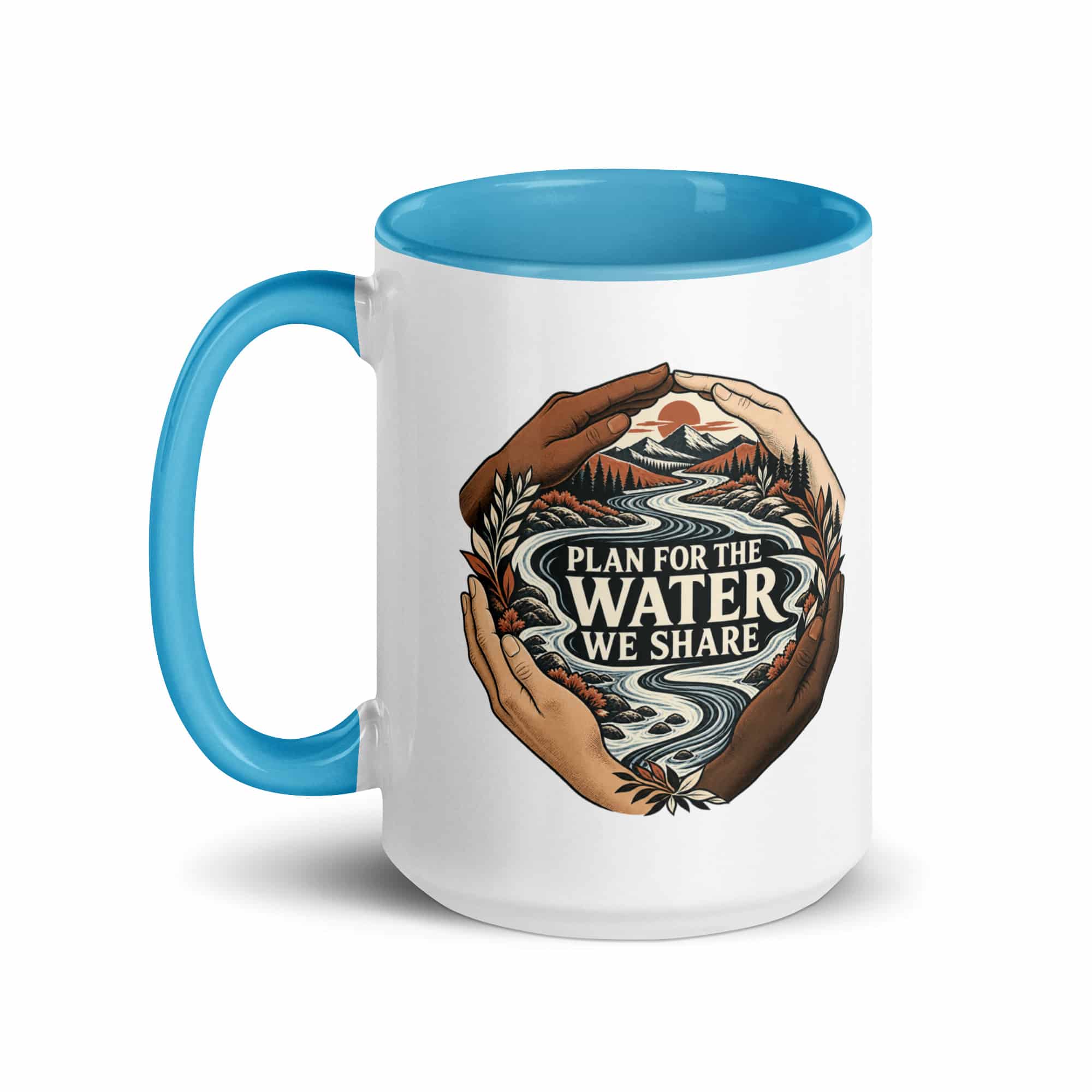 Color Inside Coffee Mug: Plan for the water we share