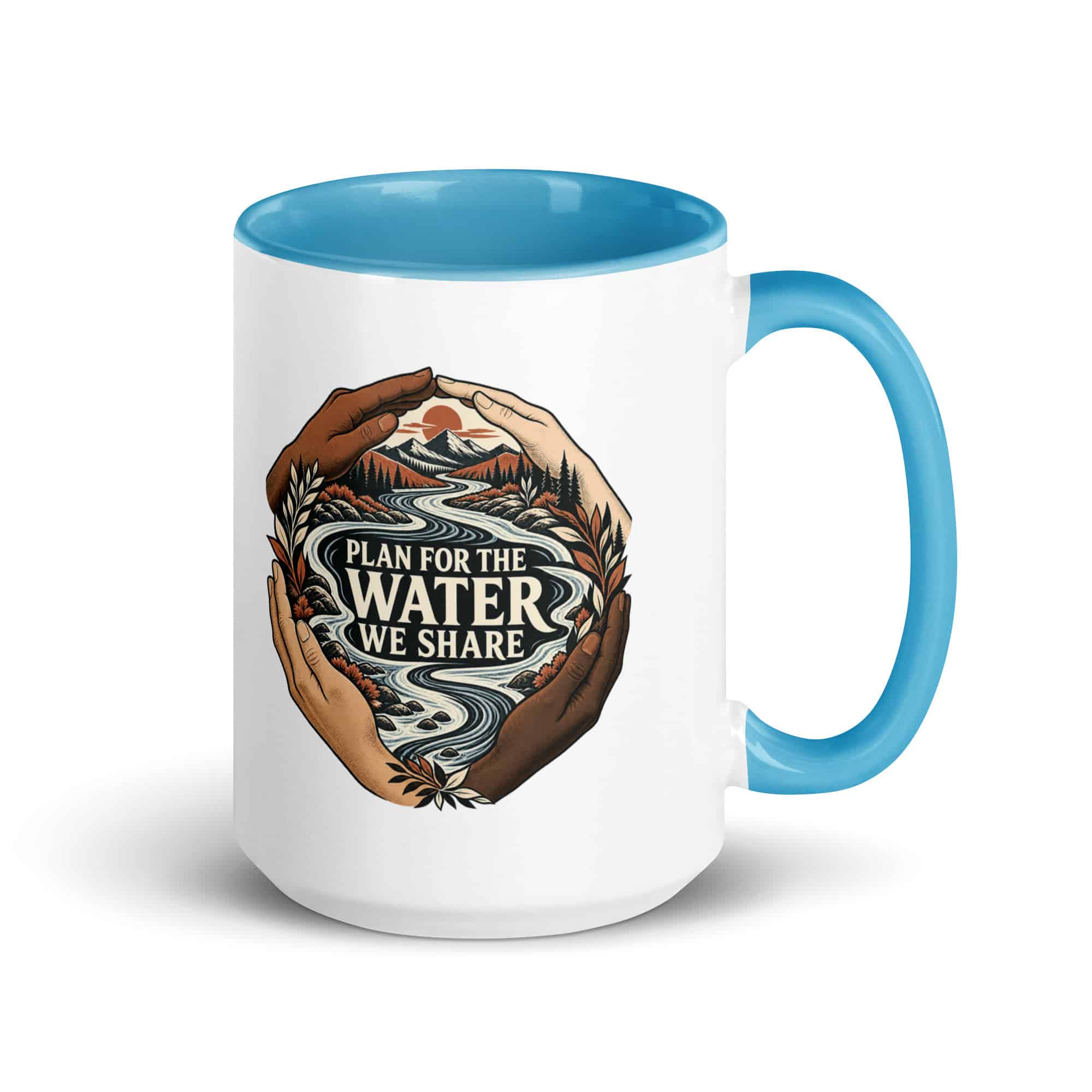 Color Inside Coffee Mug: Plan for the water we share