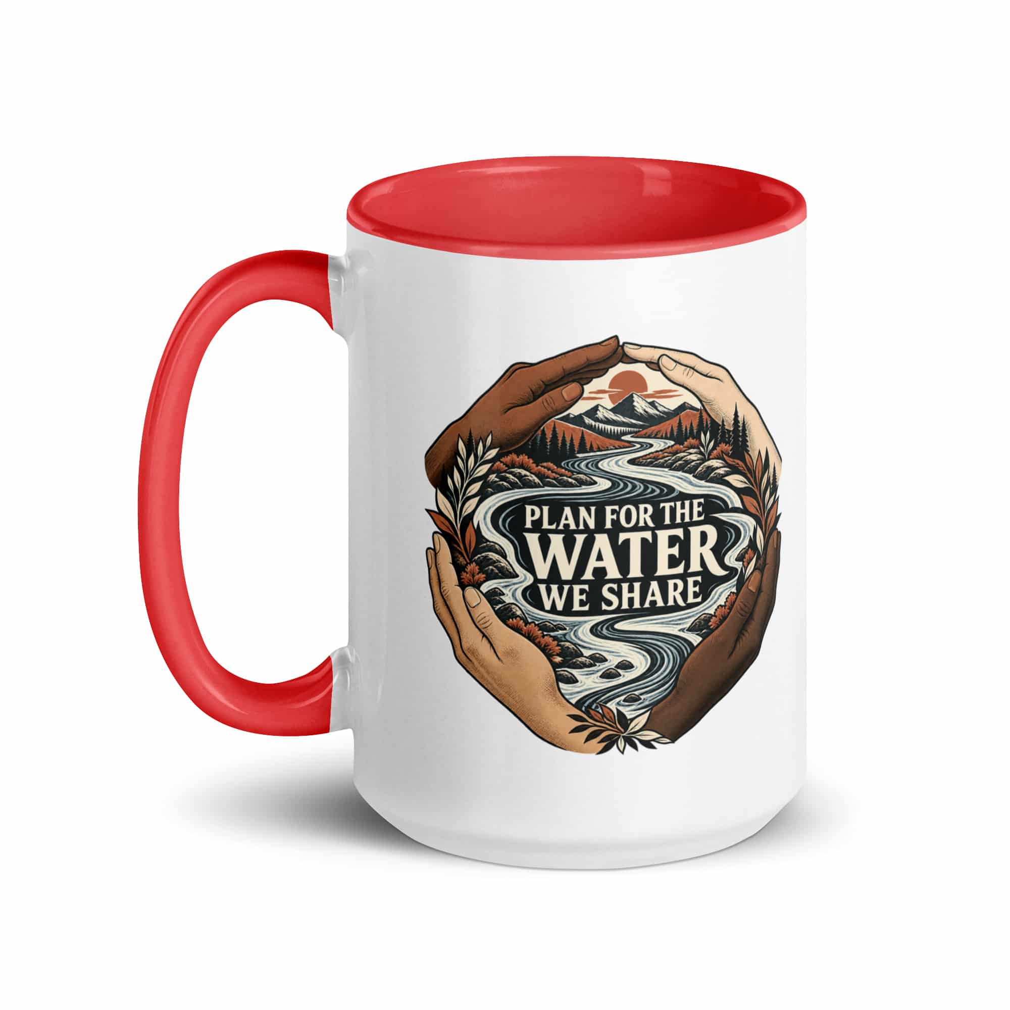 Color Inside Coffee Mug: Plan for the water we share